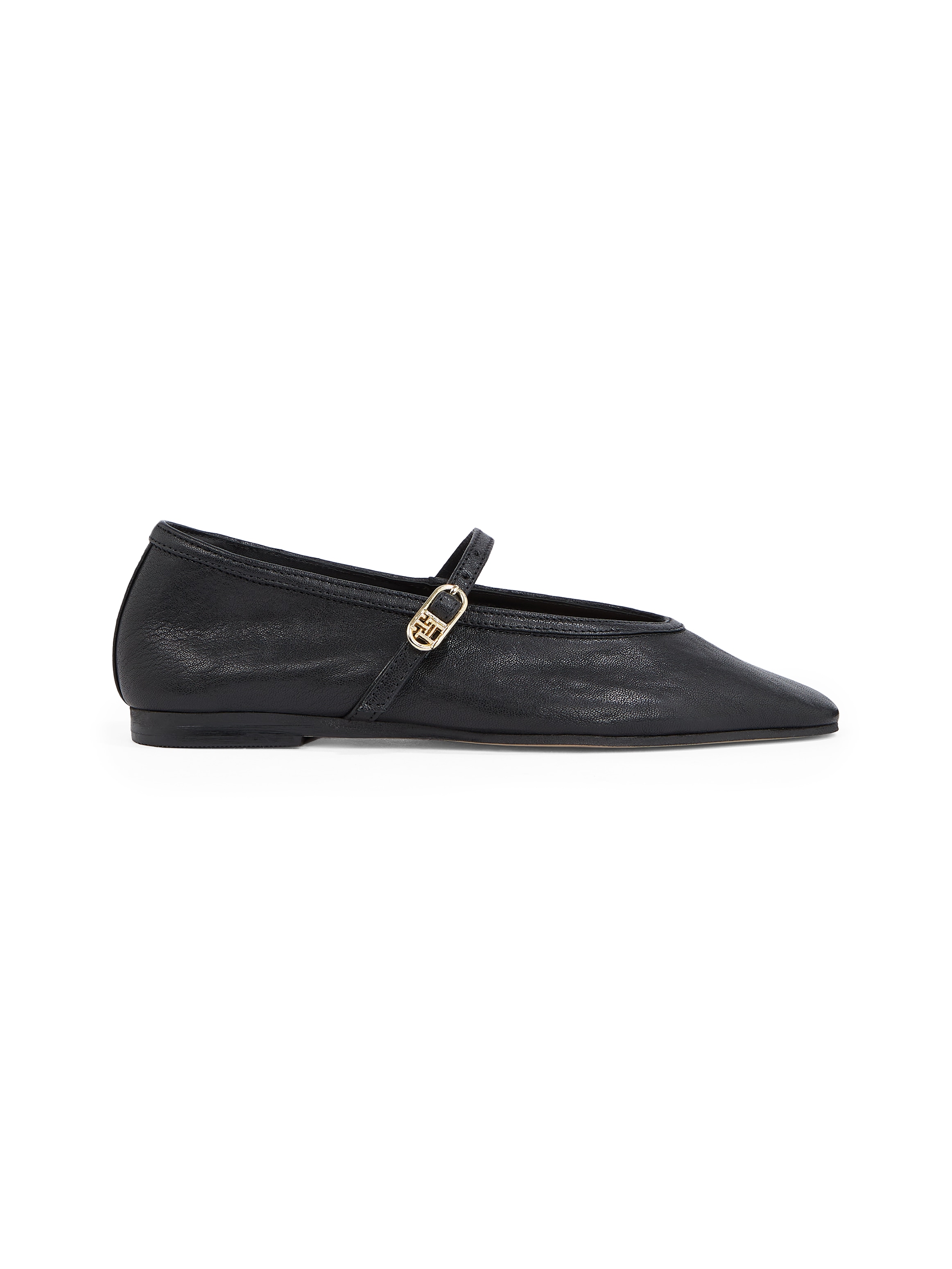 Tommy Hilfiger Riemchenballerina »BALLERINA MARYJANE SOFT LEATHER«, Businessschuh, Flats, Festtagsmode in schmaler Form