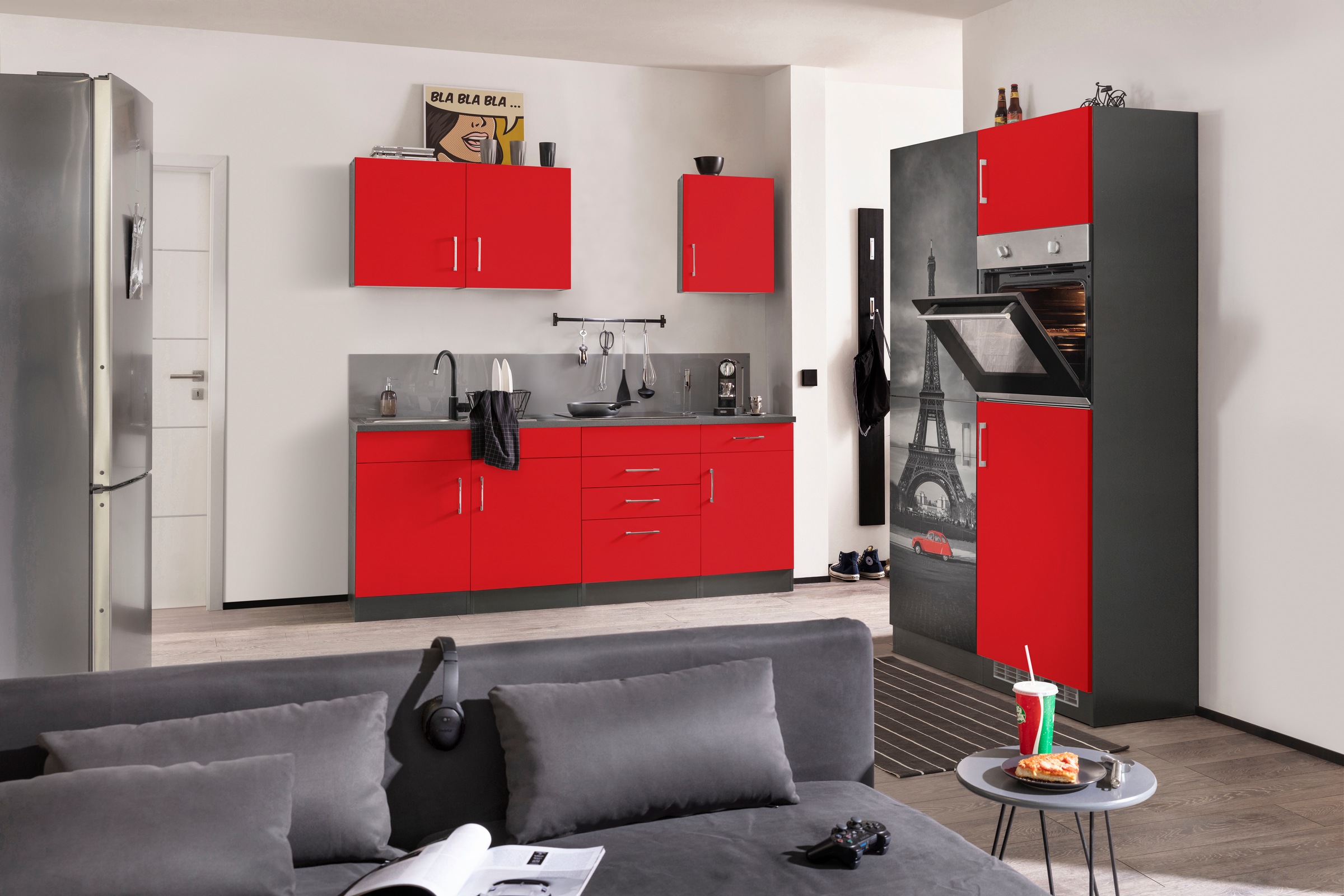 KOCHSTATION Küchenzeile "KS-Paris – Küchen mit einzigartigen Fotomotiven au günstig online kaufen