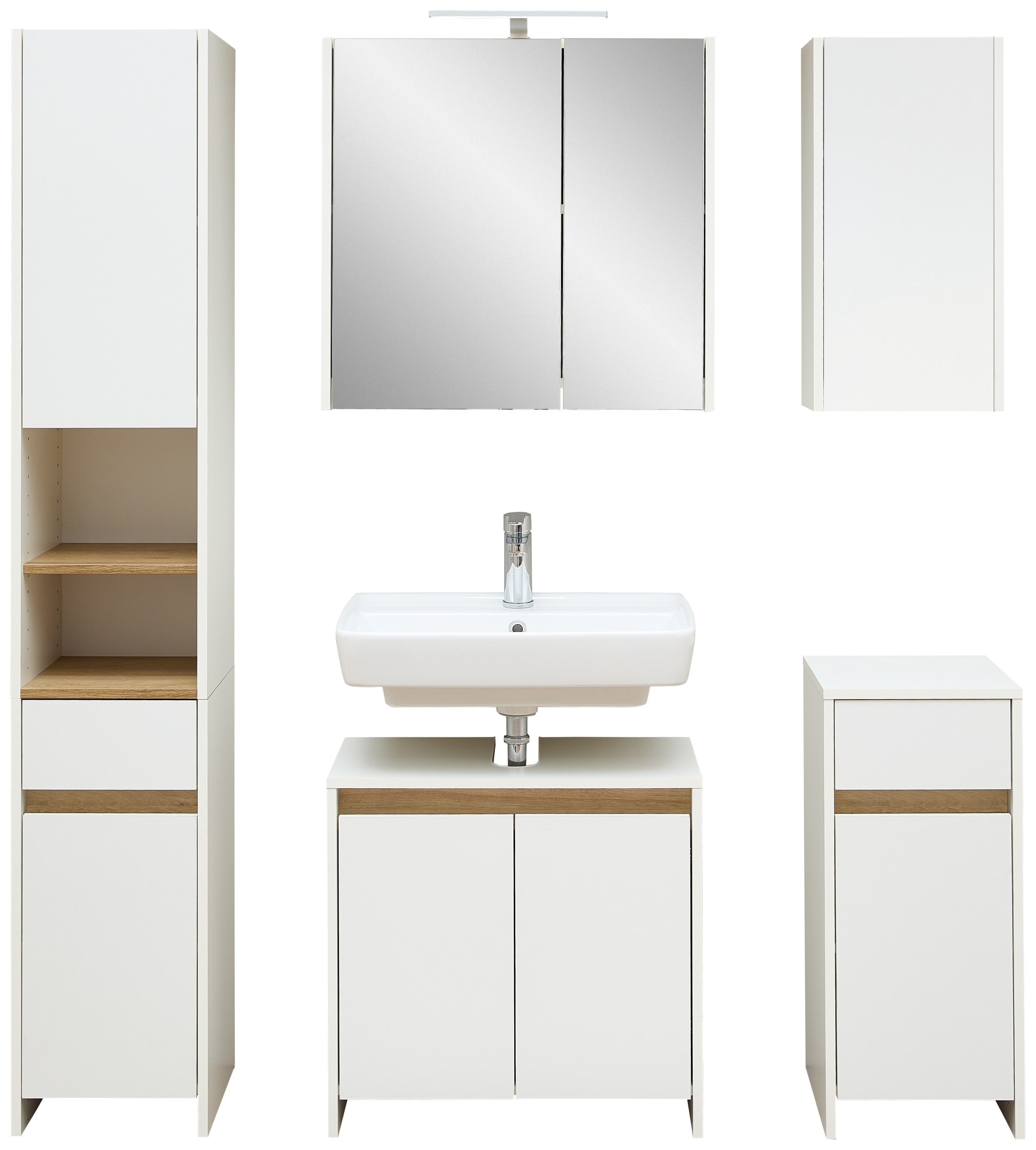 Saphir Badmöbel-Set "Quickset 100, Waschbeckenunterschrank mit Spiegelschra günstig online kaufen