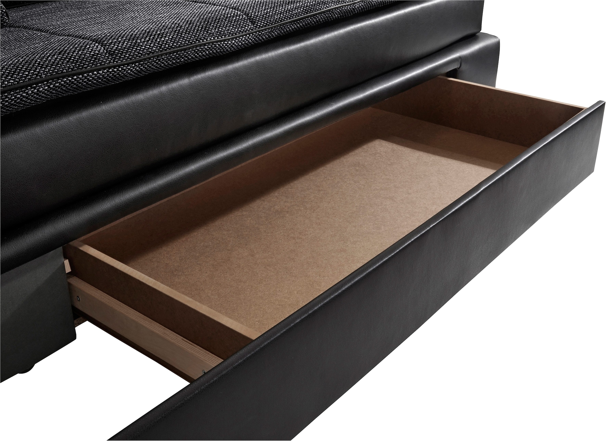 INOSIGN Ecksofa »Night & Day L-Form mit Dauer-Schlaffunktion ohne Armlehnen«, mit Boxspring-Bettfunktion 164x200 cm und Bettkasten, Dauerschläfer!