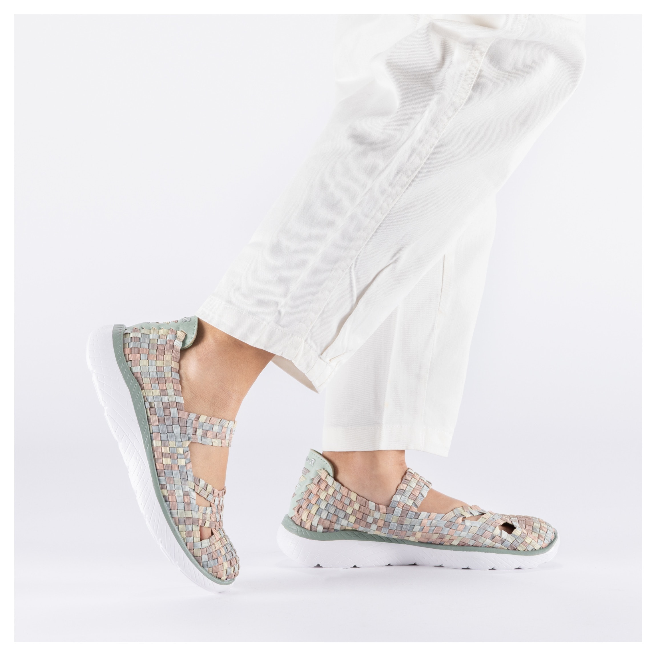 Rieker Riemchenballerina  Slipper, Schlupfschuh mit MemoSoft-Innensohle