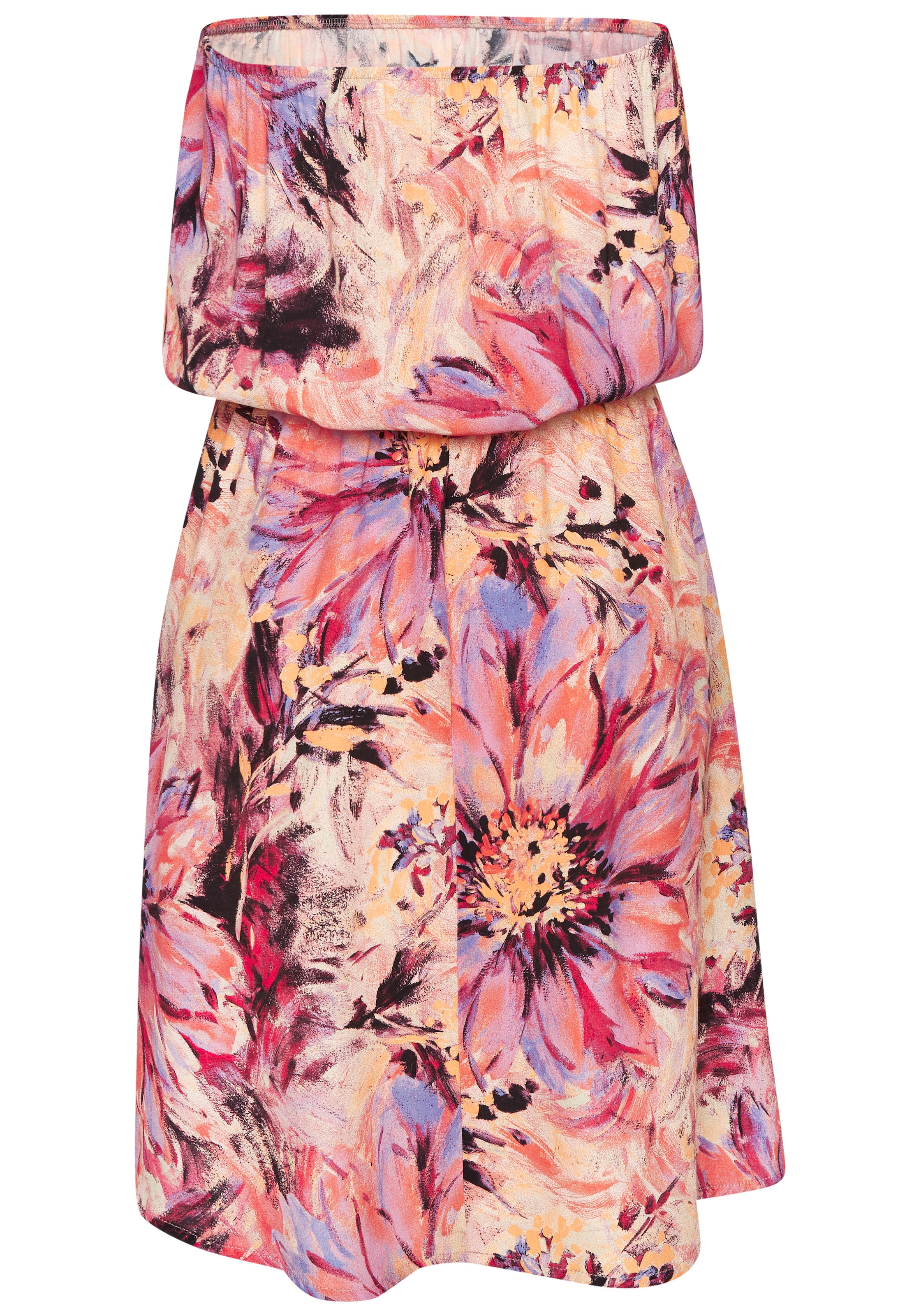 LASCANA Bandeaukleid, mit Alloverprint
