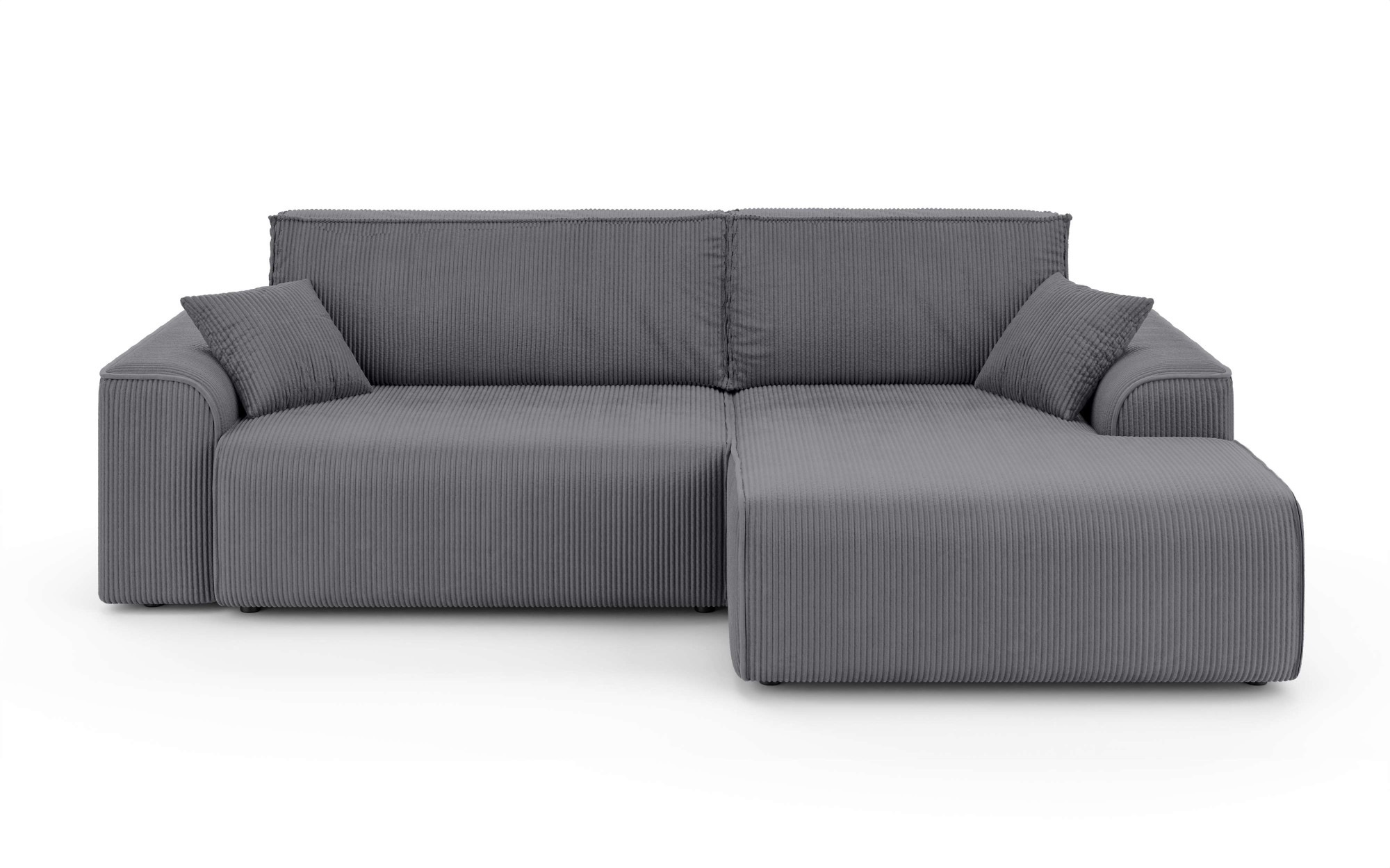 Home affaire Ecksofa »Santenay mit Bettfunktion und Bettkasten, Maße: B/T/H 266/164/90 cm«, L-Form mit Wellenfederung, Schlaffläche: 140x213 cm, auch in Cord