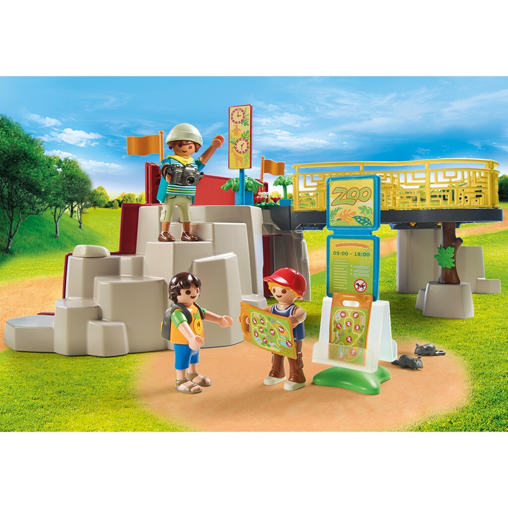 Playmobil® Konstruktions-Spielset »Mein großer Erlebnis-Zoo (71190), Family Fun«, (127 St.), Made in Germany