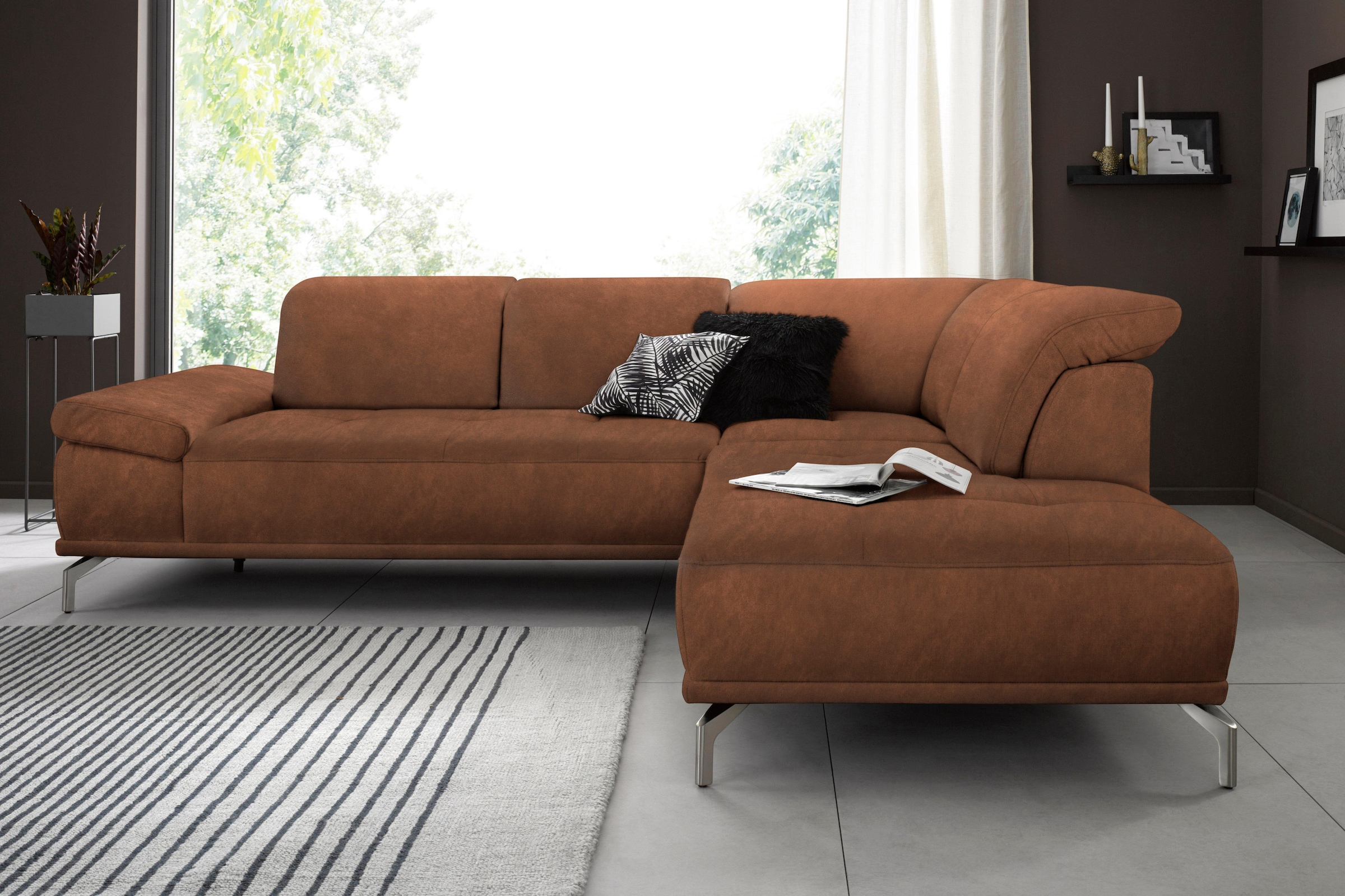 Places of Style Ecksofa "Caluna", Inkl.Sitztiefenverstellung, wahlweise mit günstig online kaufen