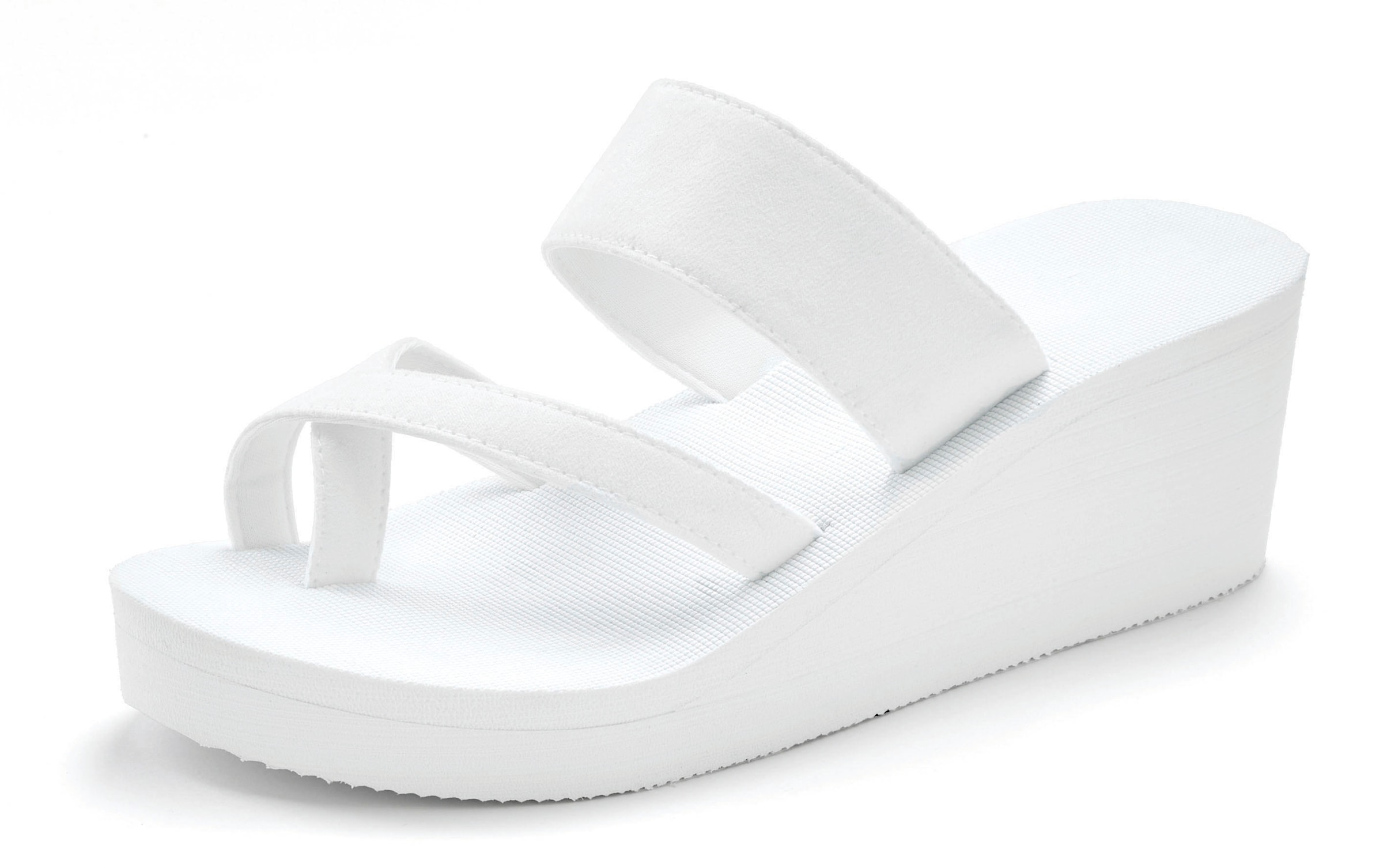 Venice Beach Zehentrenner »Sommerschuh, Pantolette, Sandale, Sandalette«, mit Keilabsatz aus wasserabweisendem Material besonders leicht VEGAN