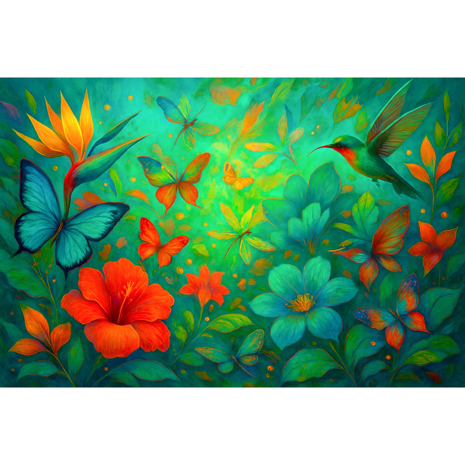 queence Acrylglasbild "Leichtigkeit", Blätter-Blätterbilder-Blumen-Blumenbi günstig online kaufen