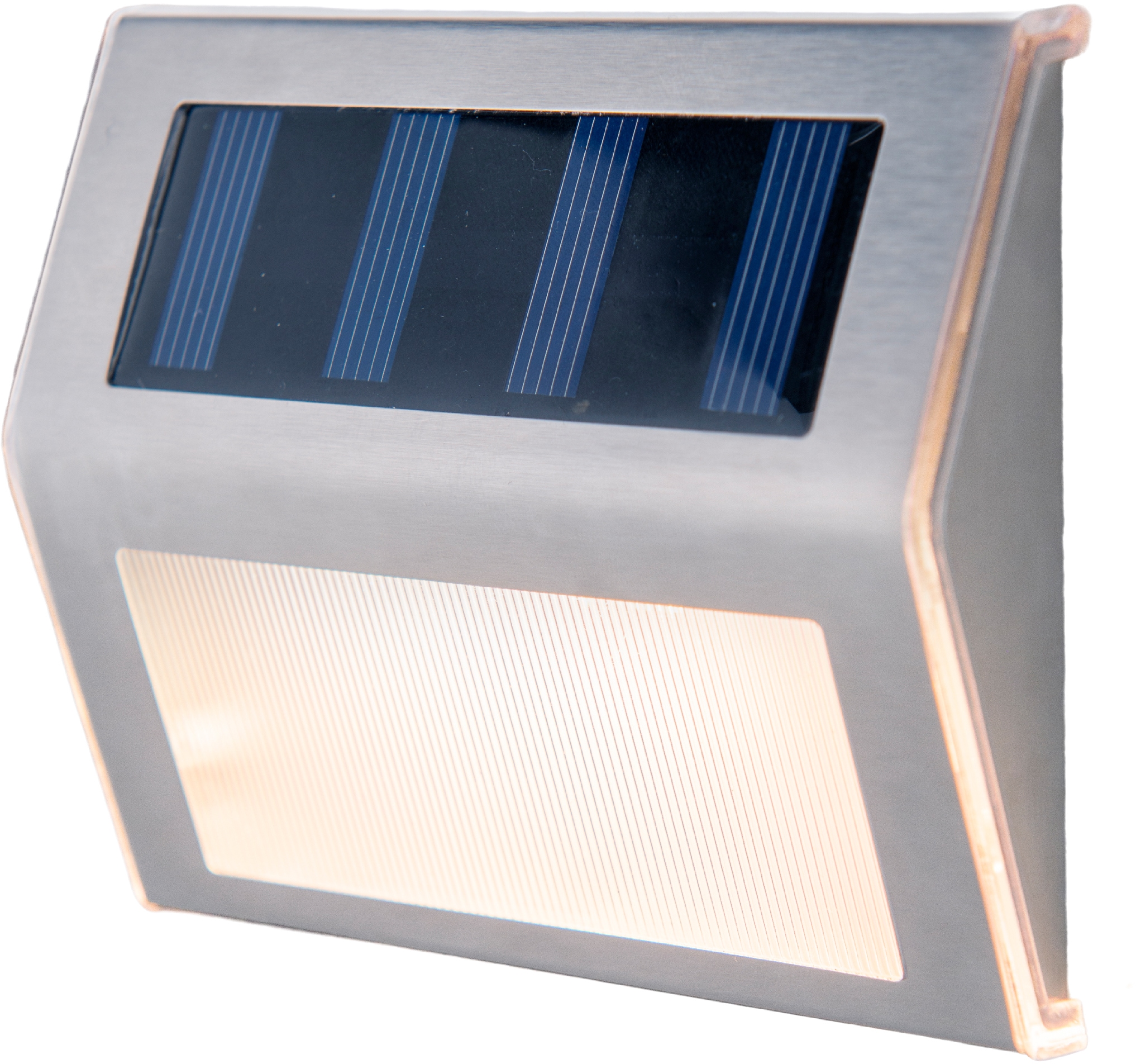 näve LED Solarleuchte "Outoor Lights", 1 flammig, 4er LED Solarleuchten,incl. 5x LED´s / 0,06W, metall-blank, warmweiß