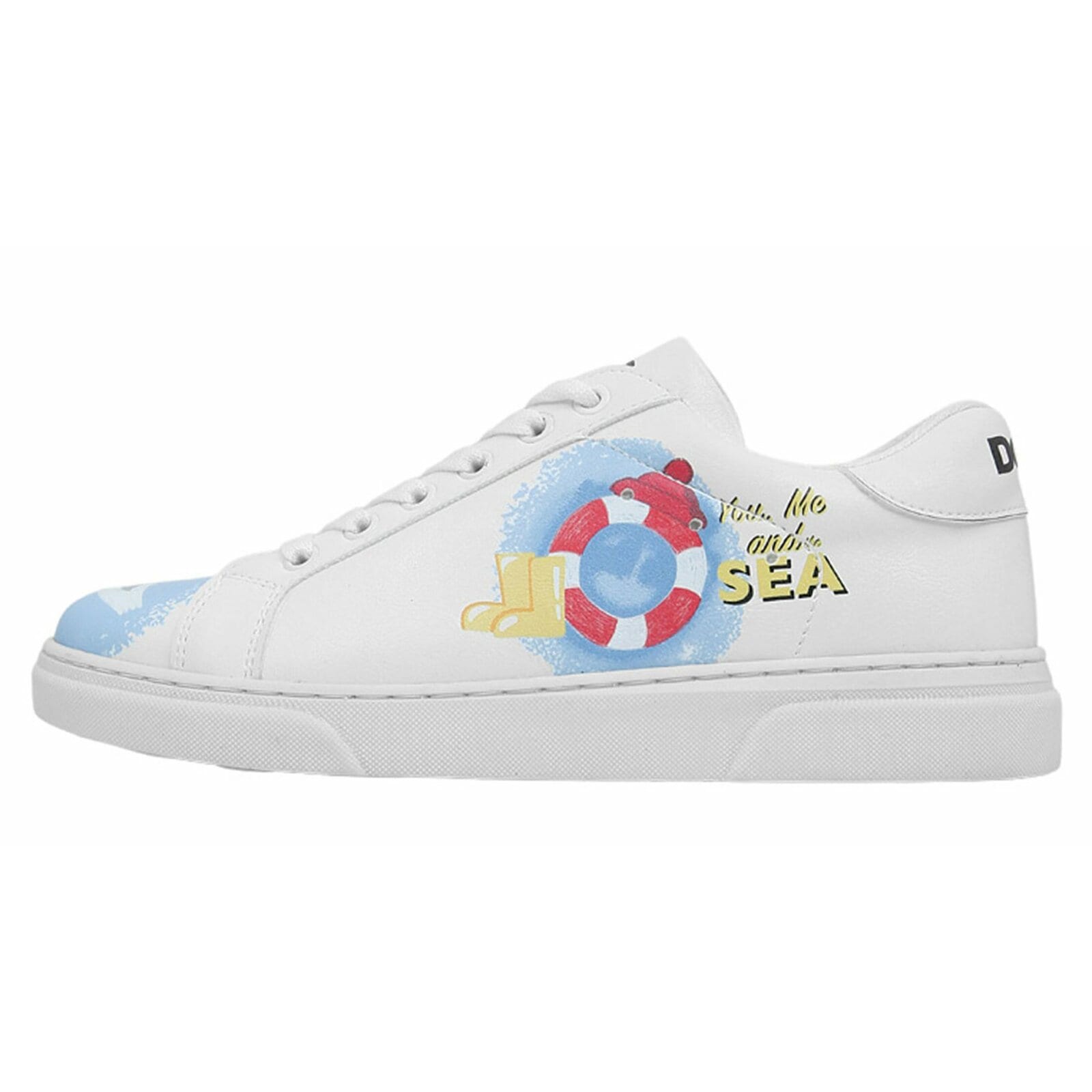 DOGO 1100000002199 "Ace Low-Top Sneaker You, Me And The Sea Damen Sneaker" Handgefertigt