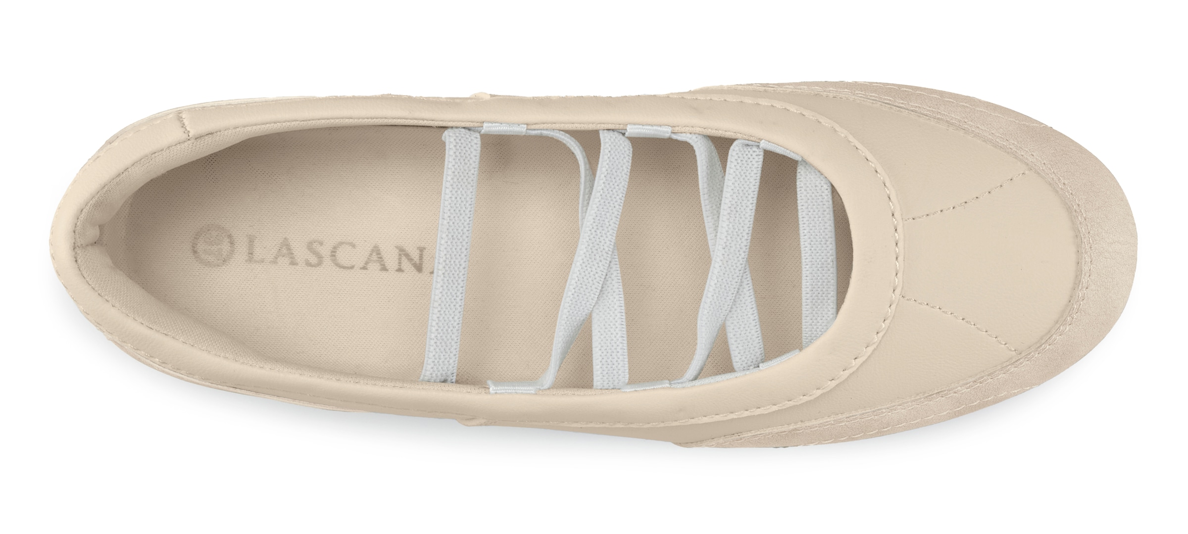 LASCANA Ballerina »Freizeitschuh, Slipper, Halbschuh, Slip-On-Sneaker, Ballerina«  zum Reinschlüpfen mit elastischen Bändern VEGAN