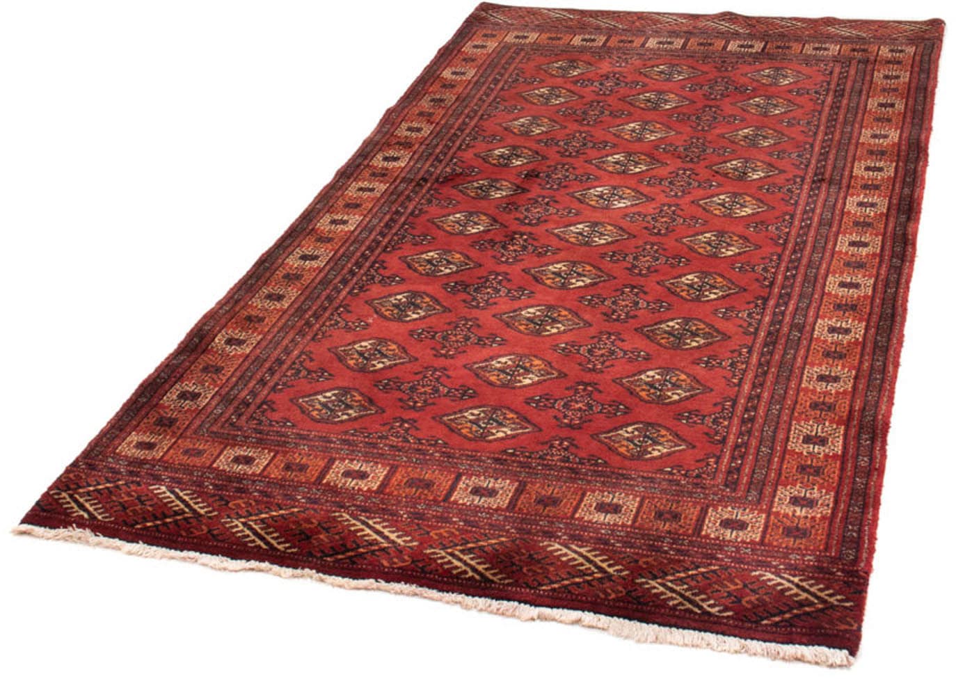 morgenland Hochflor-Läufer "Belutsch Durchgemustert Rosso scuro 197 x 108 cm", rechteckig, 8 mm Höhe, Handgeknüpft