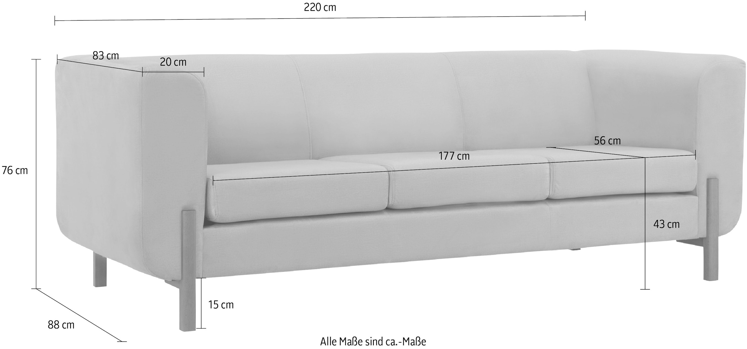 INOSIGN 3-Sitzer »Gaut«, 3-Sitzer