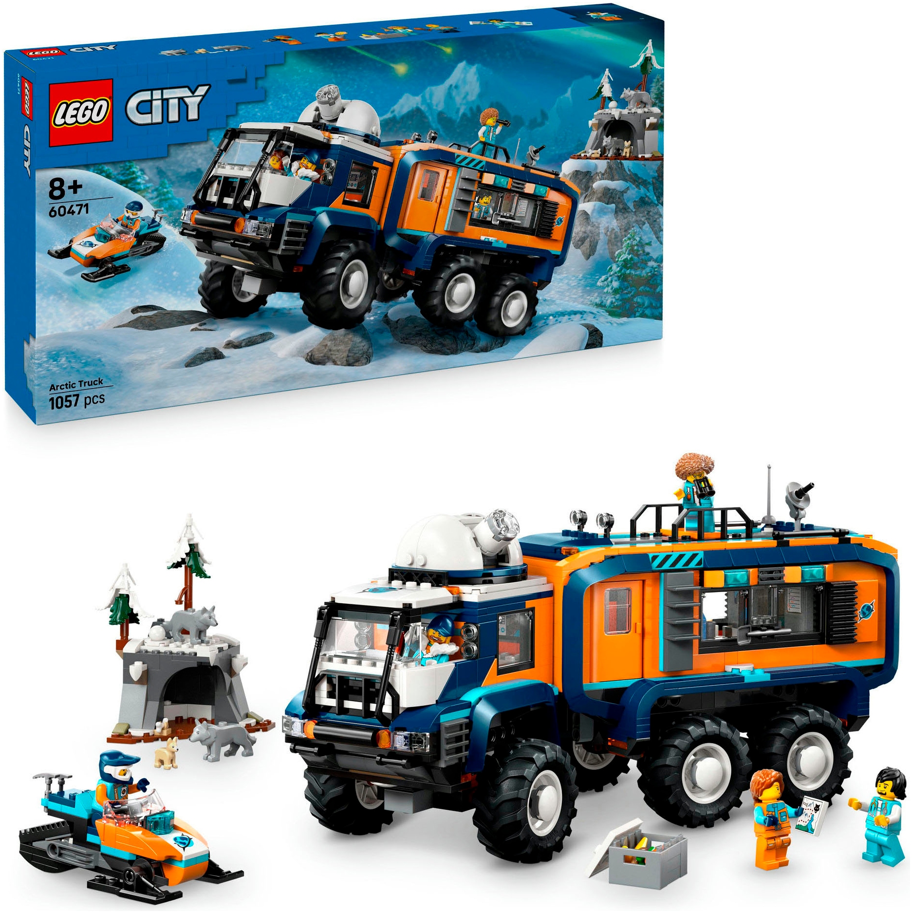 LEGO Kinder Konstruktionsspielsteine "Arktis-Truck mit Labor (60471), LEGO City", bunt, Kunststoff, Spielbausteine, Made in Europe