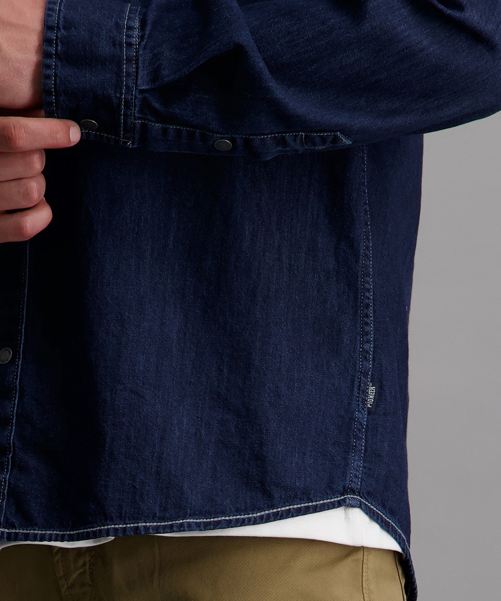 Pioneer Authentic Jeans Jeanshemd, mit abgerundetem Saum