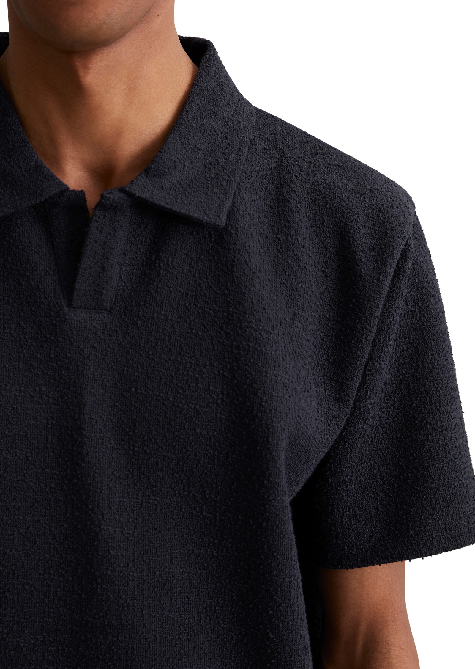 Marc O'Polo DENIM Poloshirt »mit feiner Bouclé-Struktur«