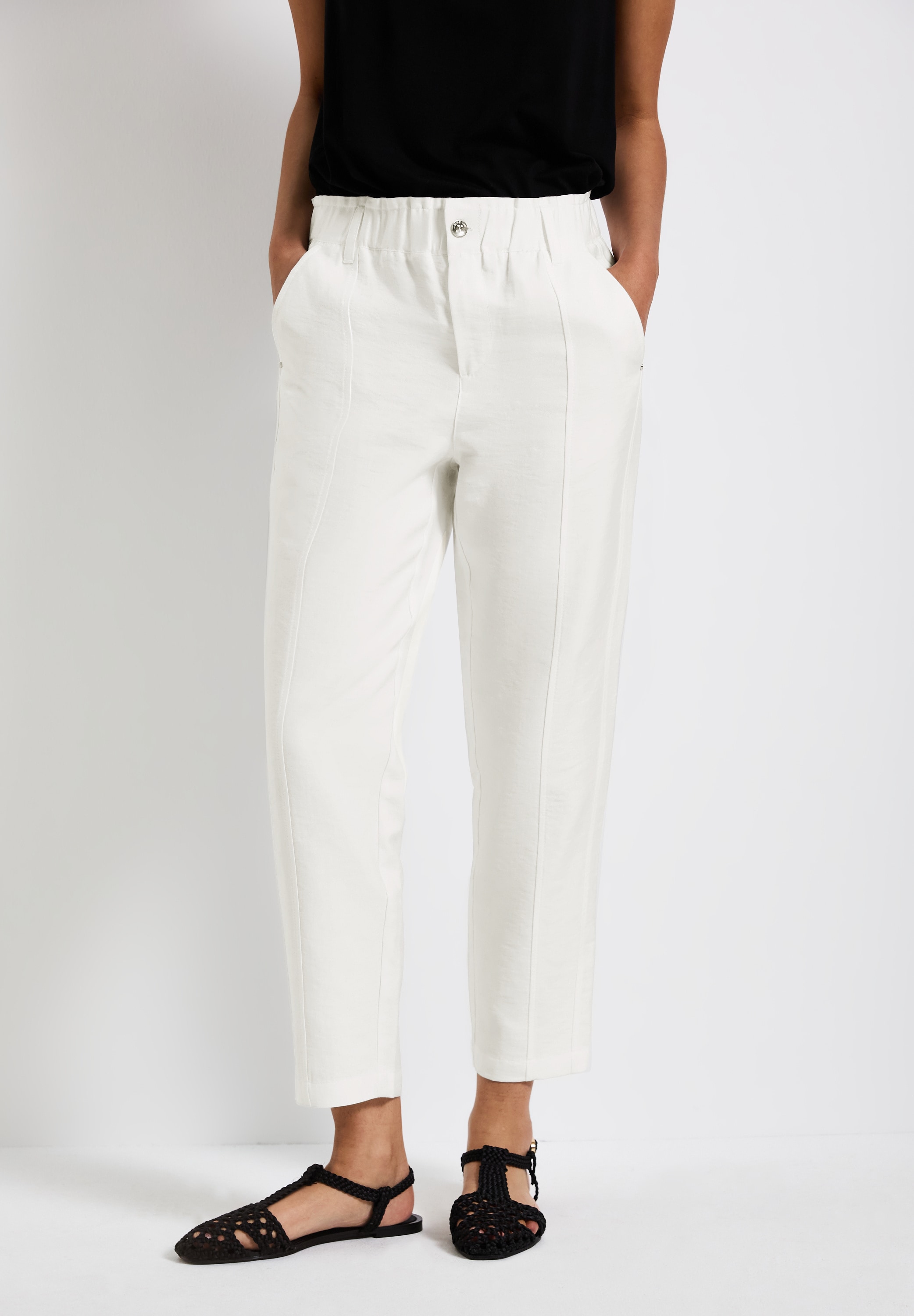 STREET ONE Paperbag-Hose, High Waist günstig online kaufen