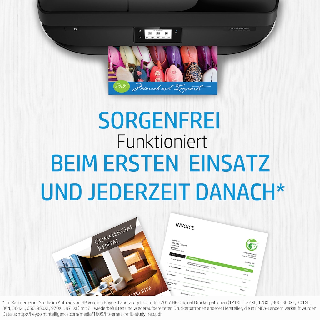 HP Nachfülltinte »305 2er-Pack 6ZD17AE, Cyan/Magenta/Gelb/Schwarz«, für HP, (Packung, 2 St.), Instant Ink, Druckerpatrone original, Kombi