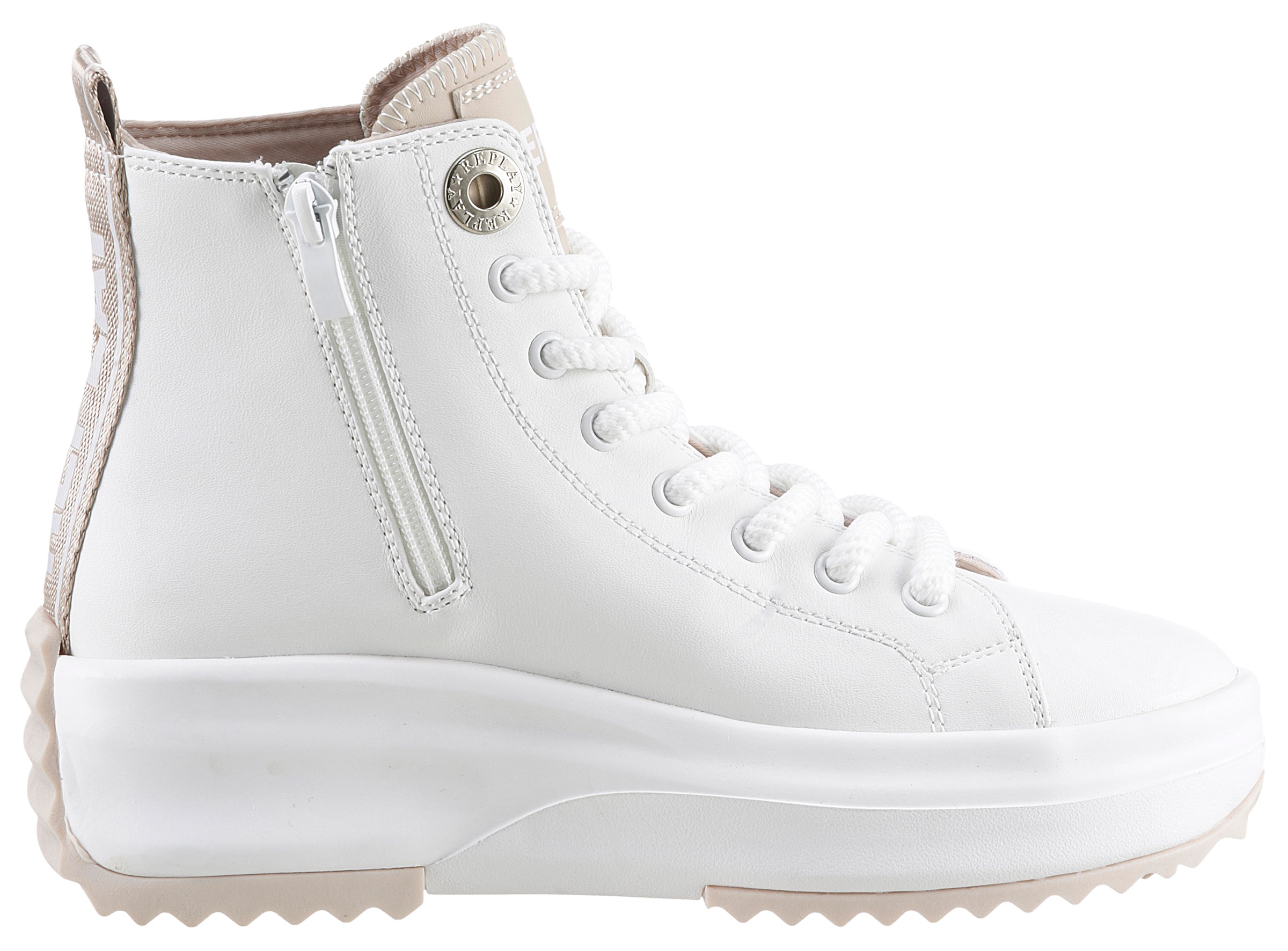 Replay Sneaker »AQUA 2 RY«, High Top Sneaker, Keilboots, mit Anziehlasche und Plateausohle