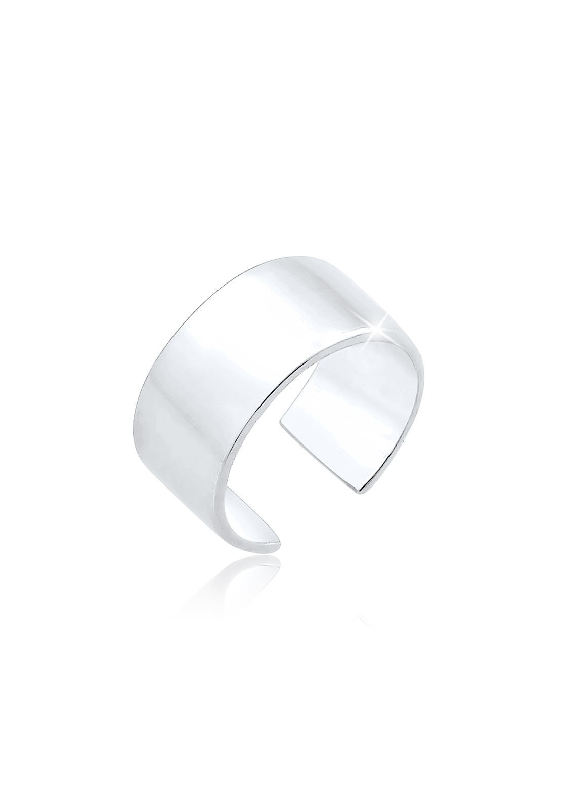 Elli Ohrklemme »Ohrringe Basic Single Earcuff Trend Breit 925 Silber«