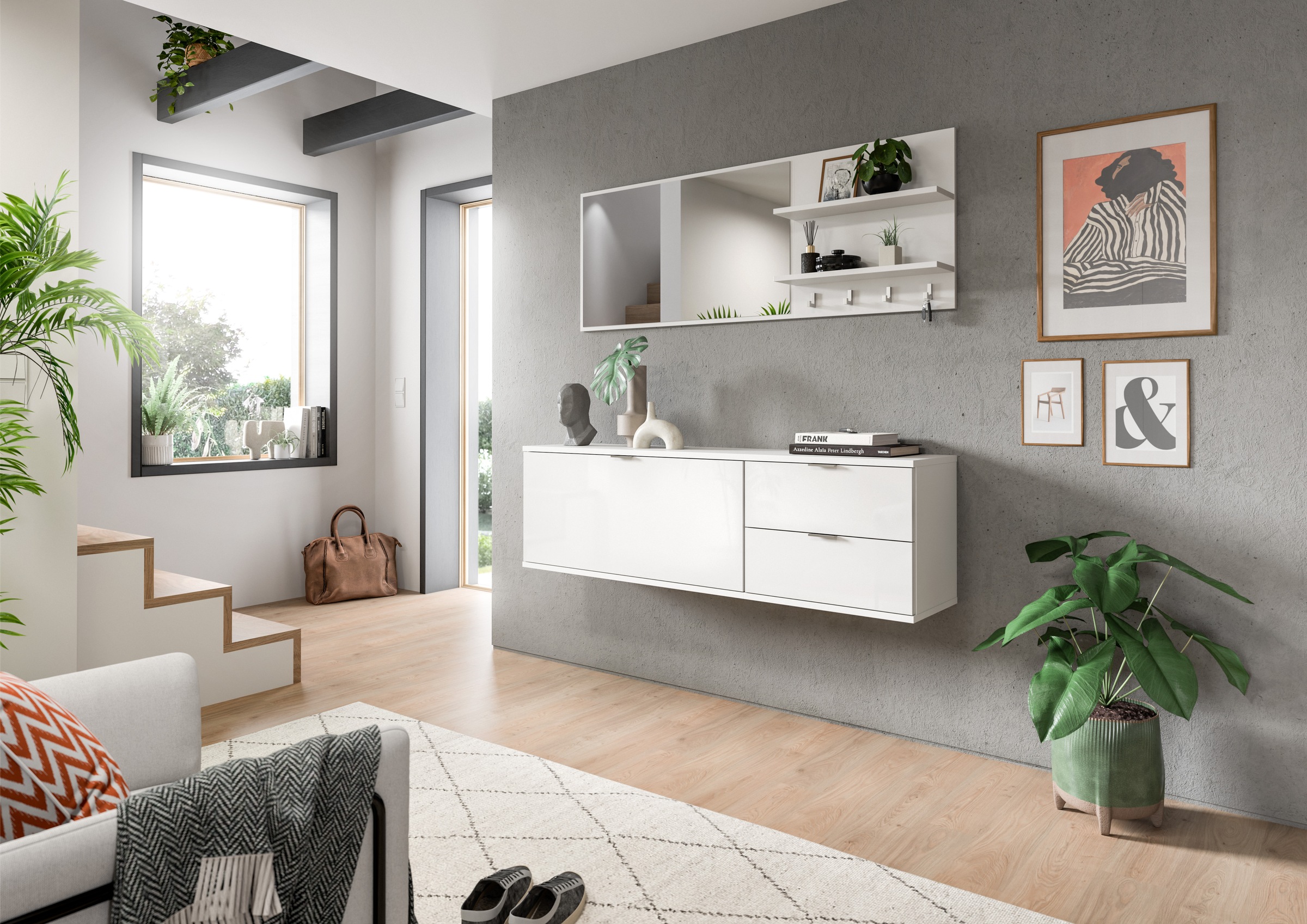 Home affaire Garderoben-Set "Trondheim Garderobenset 3-tlg., Breite 130 cm, günstig online kaufen