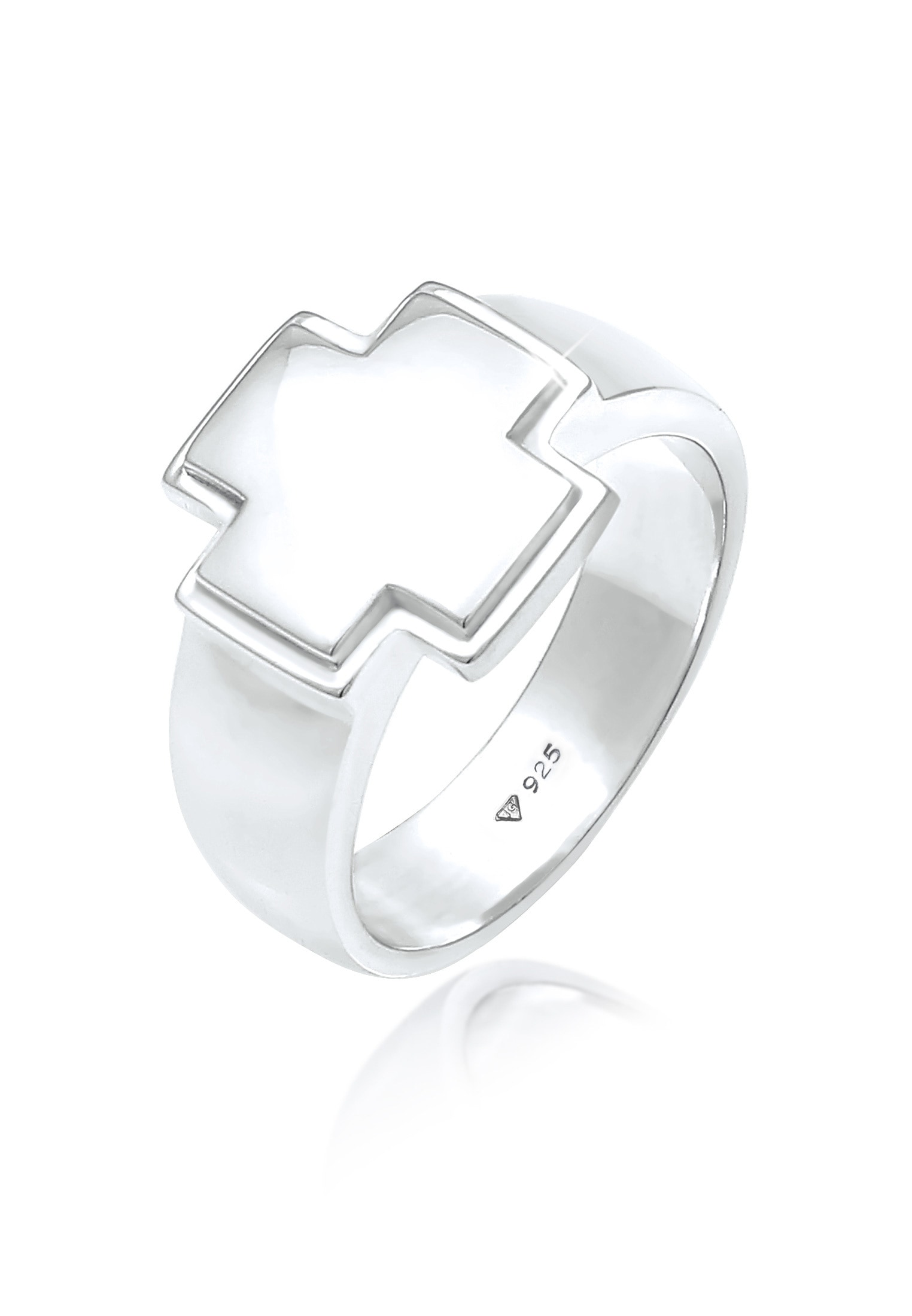 Kuzzoi Silberring »Herren Siegelring Bandring Kreuz 925 Silber« online  bestellen | BAUR