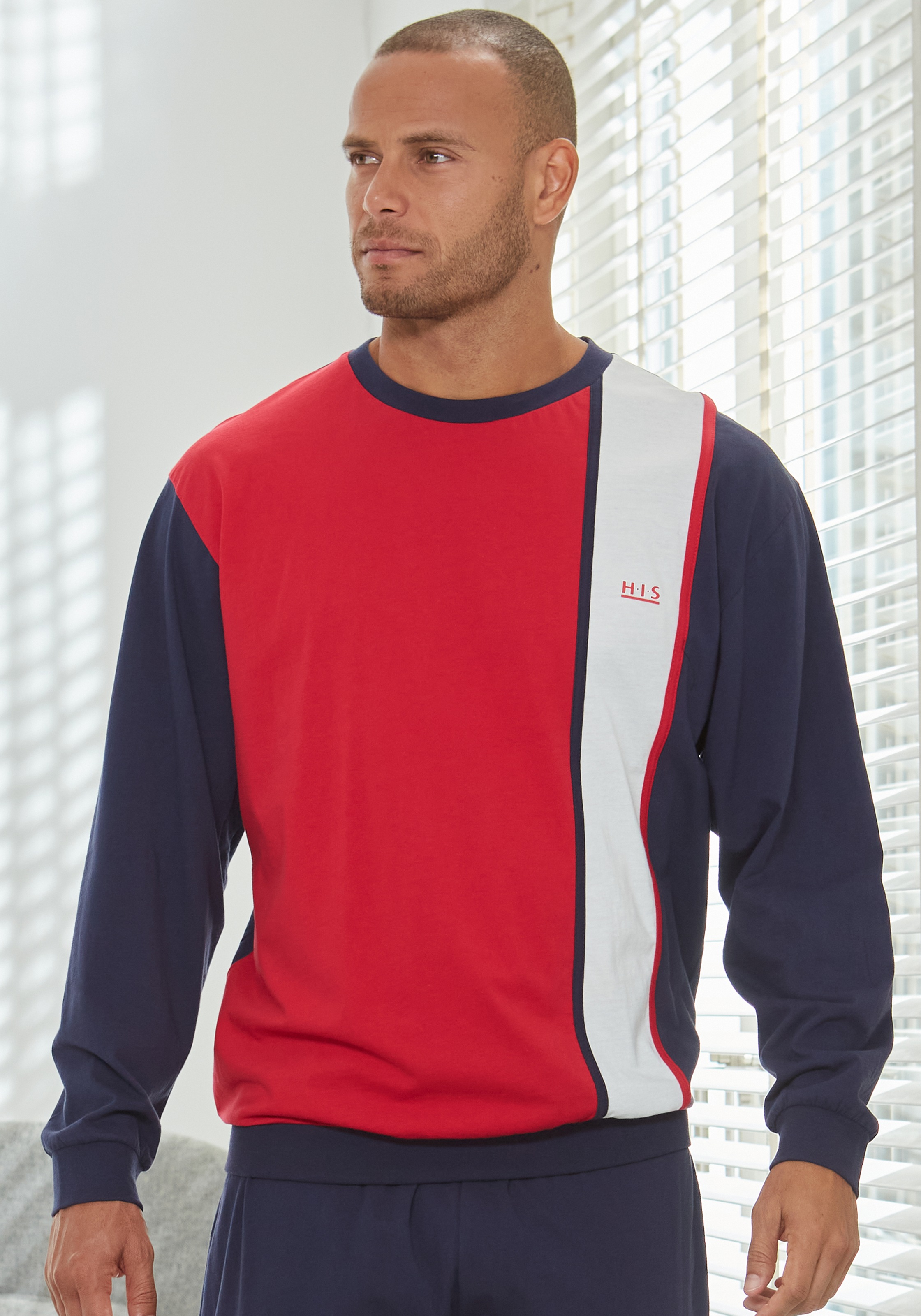 H.I.S Pyjama "Schlafanzug für Herren", (2 tlg., 1 Stück), Schlafanzug mit b günstig online kaufen