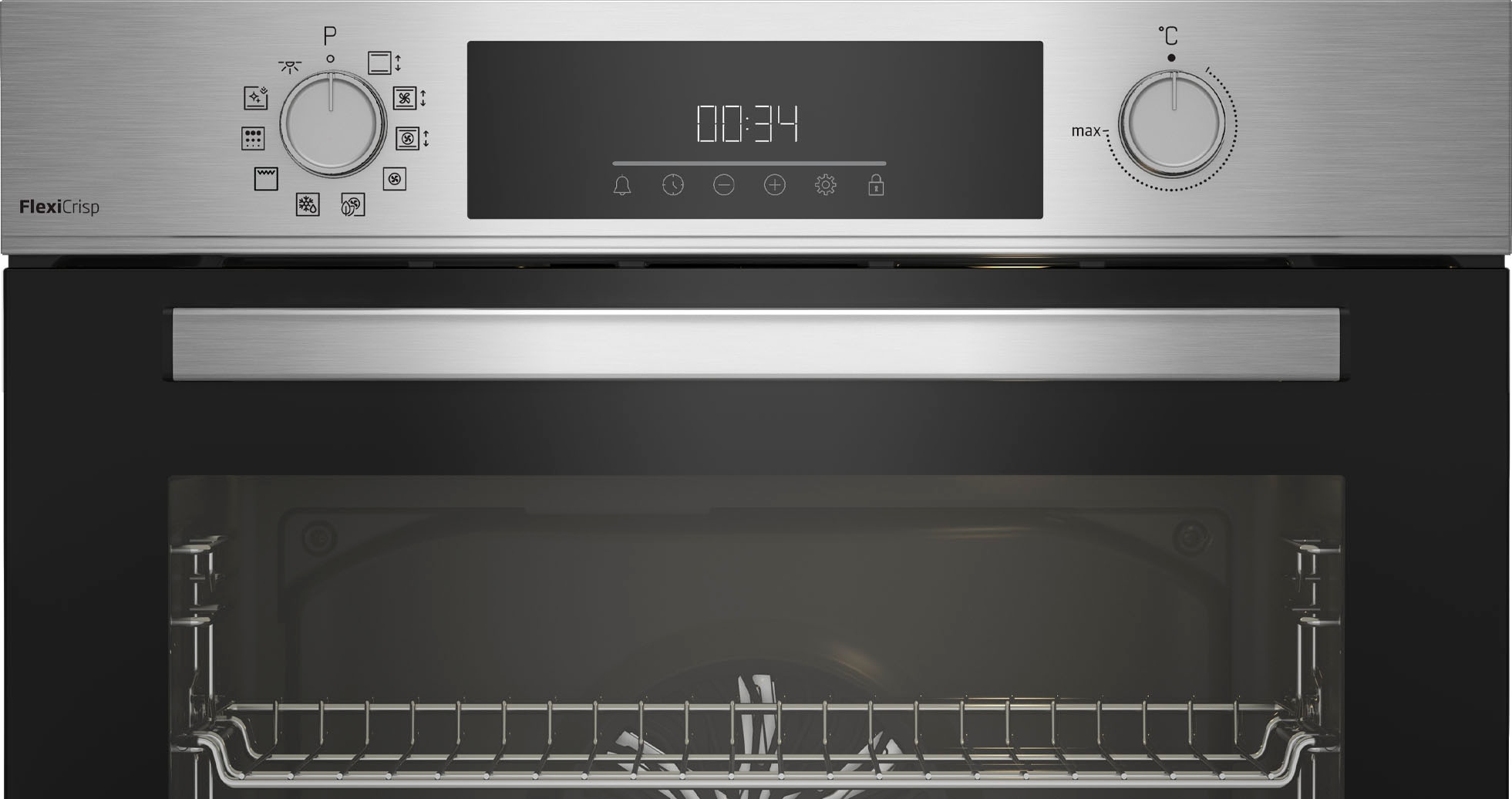 BEKO Einbaubackofen »BBIM12300XMPEF«, BBIM12300XMPEF, mit 1-fach-Teleskopauszug, Pyrolyse-Selbstreinigung