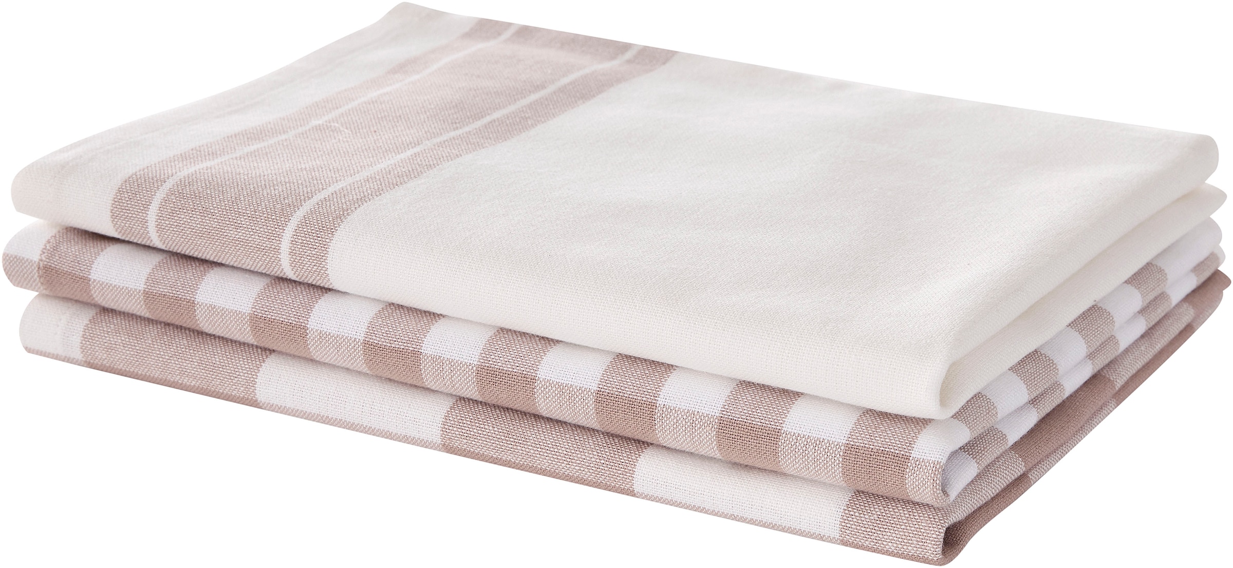 OTTO home Geschirrtuch "Ravven" 100 % Baumwolle, 65 × 50 cm, 3er-Set, Farbauswahl, Karo, Streifen