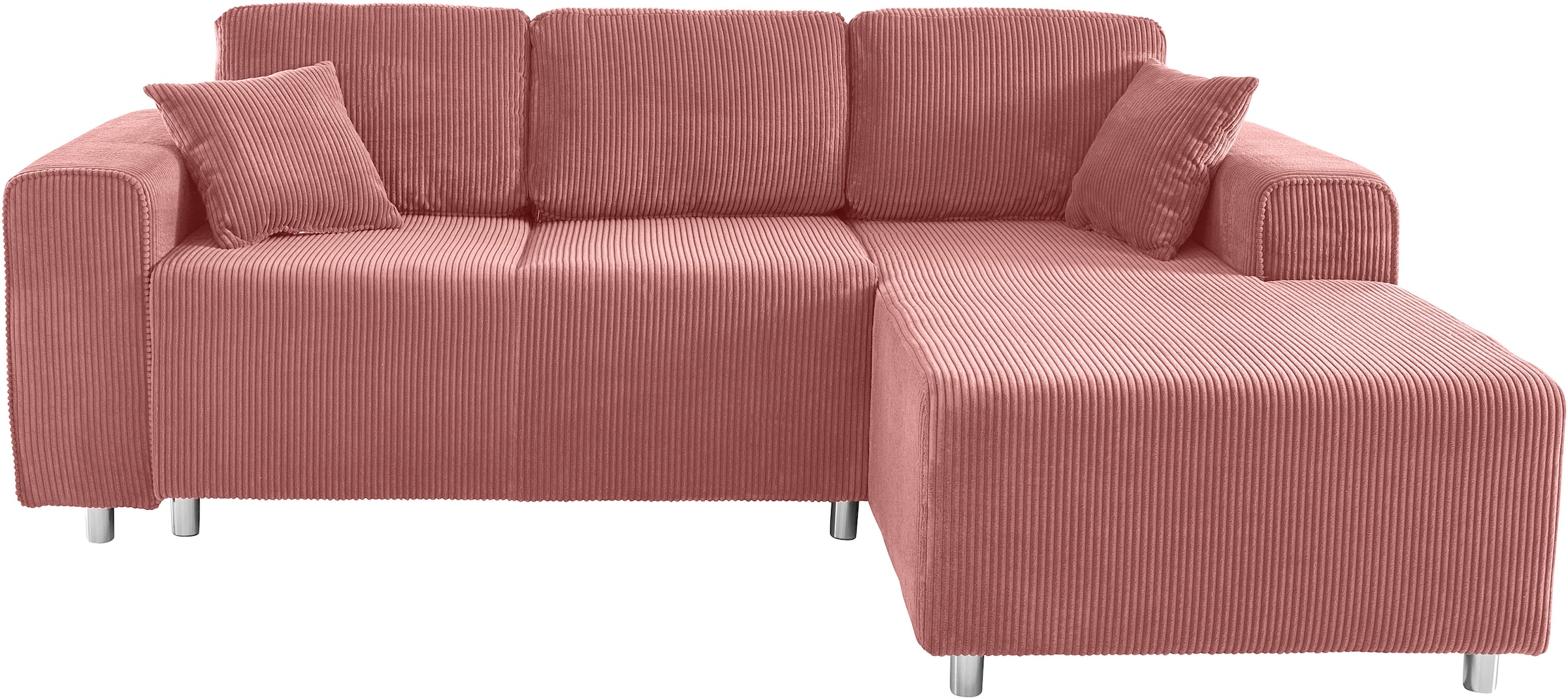 Guido Maria Kretschmer Home&Living Ecksofa »Györ«, L-Form, wahlweise mit Bettfunktion und Bettkasten incl. 2 Zierkissen