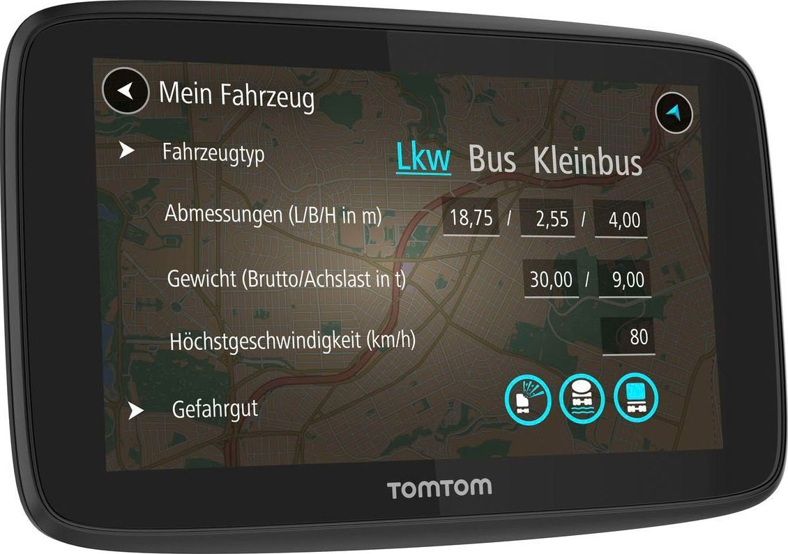 TomTom LKW-Navigationsgerät »GO Professional 520«, (Europa (48 Länder) inklusive lebenslanger Kartenupdates)