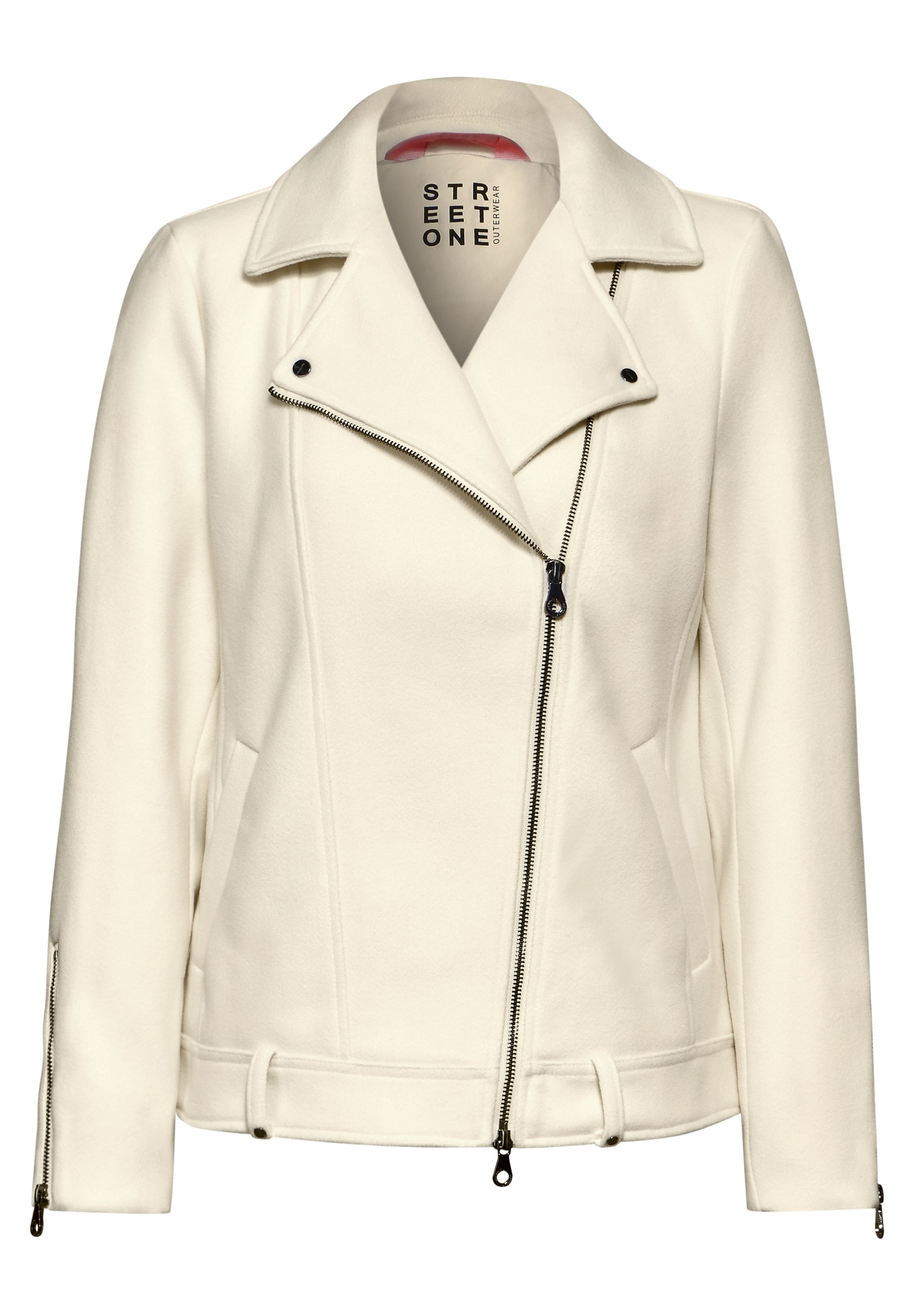 STREET ONE Bikerjacke, ohne Kapuze, aus softem Materialmix