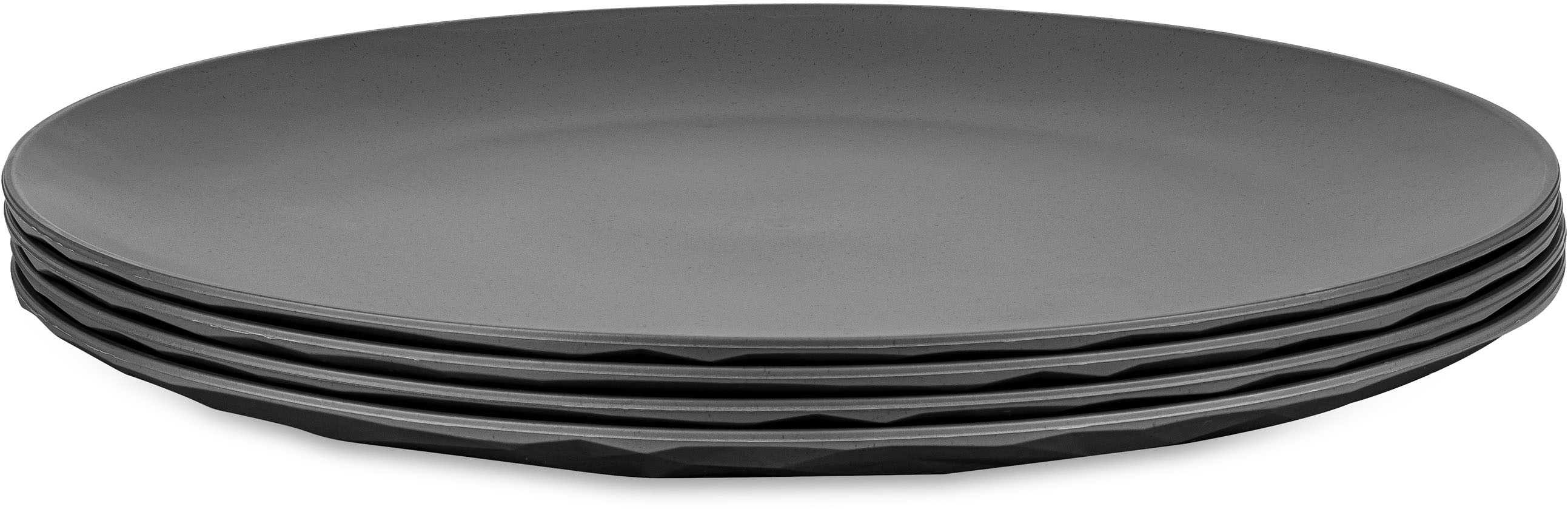 KOZIOL Speiseteller "CLUB PLATE" Teller Set, 4-tlg., spülmaschinengeeignet, melaminfrei, 260 mm