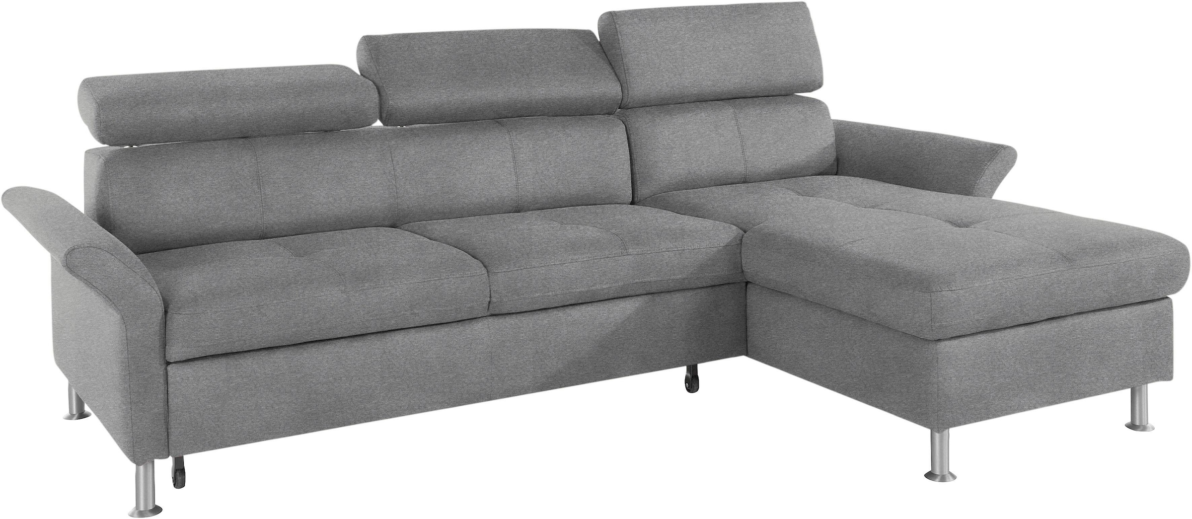 exxpo - sofa fashion Ecksofa »Maretto, bequem und komfortabel, L-Form«, inkl. Kopf- bzw. Rückenverstellung, wahlweise mit Bettfunktion