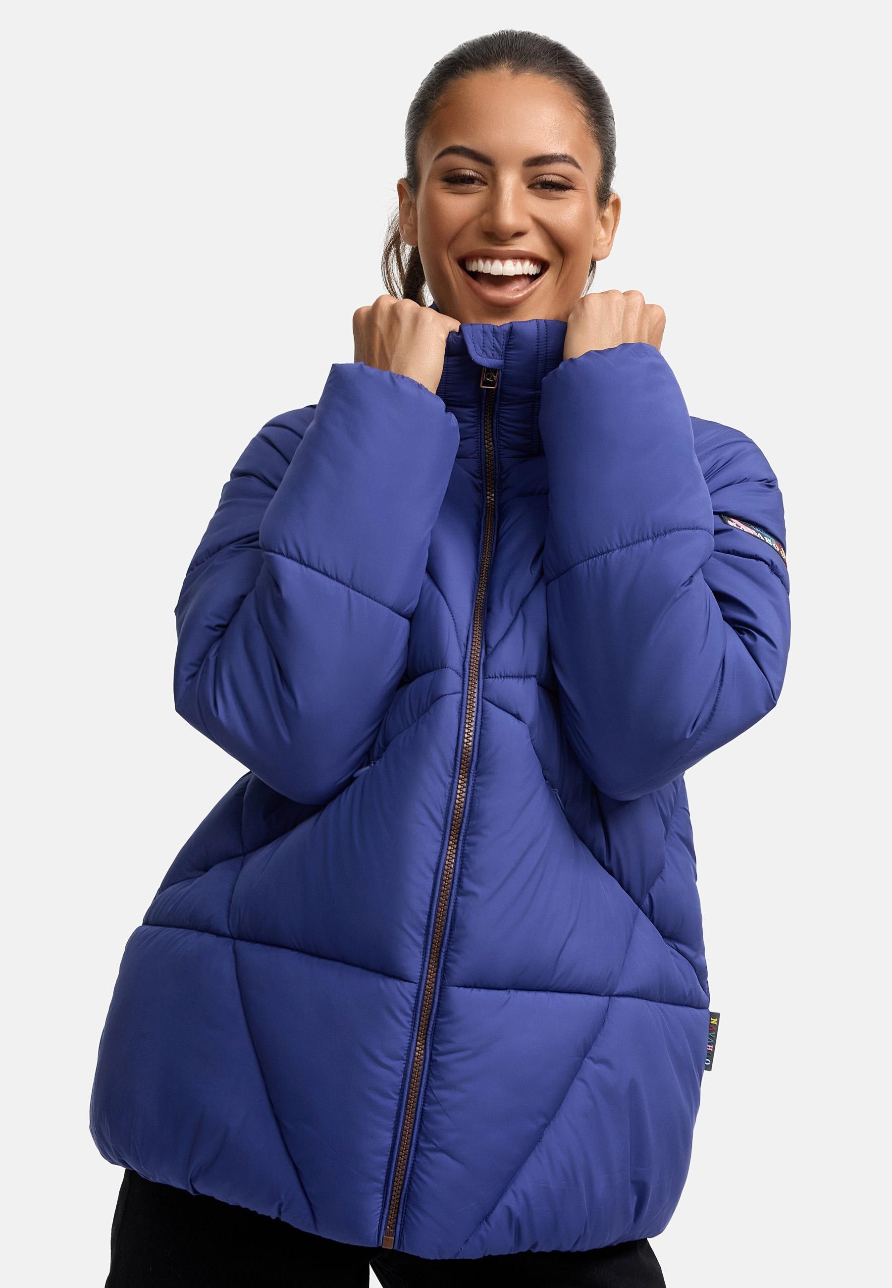 Navahoo Steppjacke »Schokolinaa 14«, ohne Kapuze, Winterjacke mit modischer Steppung & hohem Kragen