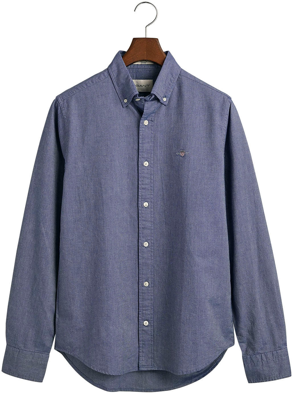 Langarmhemd »Slim Fit Oxford Hemd strukturiert langlebig dicker«, Oxford Hemd Slim Fit