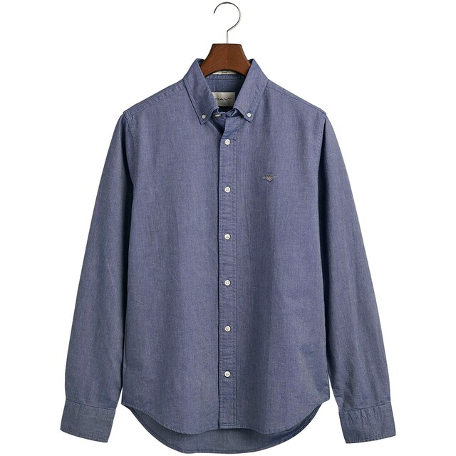Gant Langarmhemd »SLIM OXFORD SHIRT«, mit Logostickerei auf der Brust ▷ für  | BAUR
