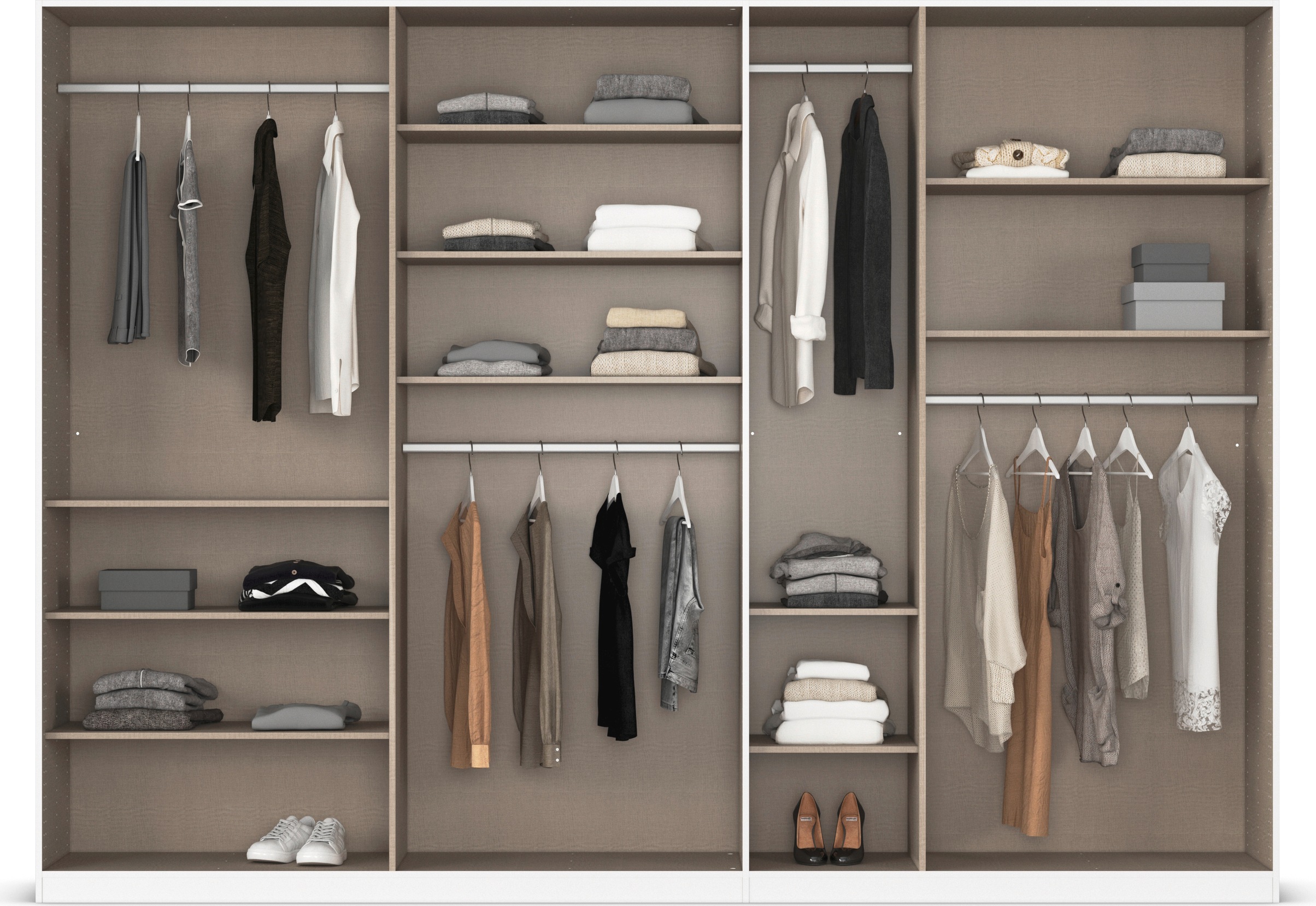Thumbnail - rauch Drehtürenschrank "Kleiderschrank Schrank Garderobe AGORDO mit Dekor- oder Hochglanzfront", (in zwei Griff-Farben),...