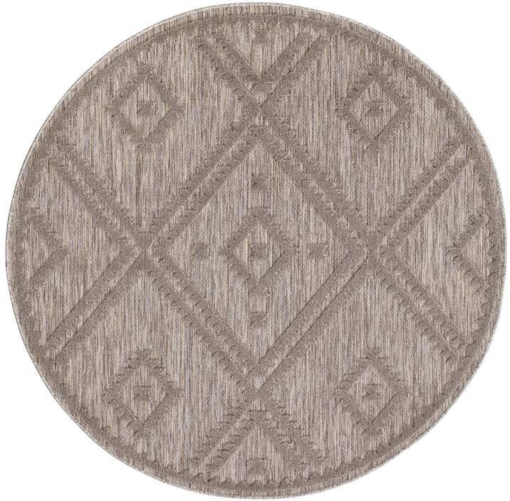 Carpet City Kilimas »In-& Lauko kilimas Santorini 454 3D-Effekt Raute-Optik« ovali 5 mm aukštis Wetterfest & UV-beständig dėl terasa Balkon Küche Flur