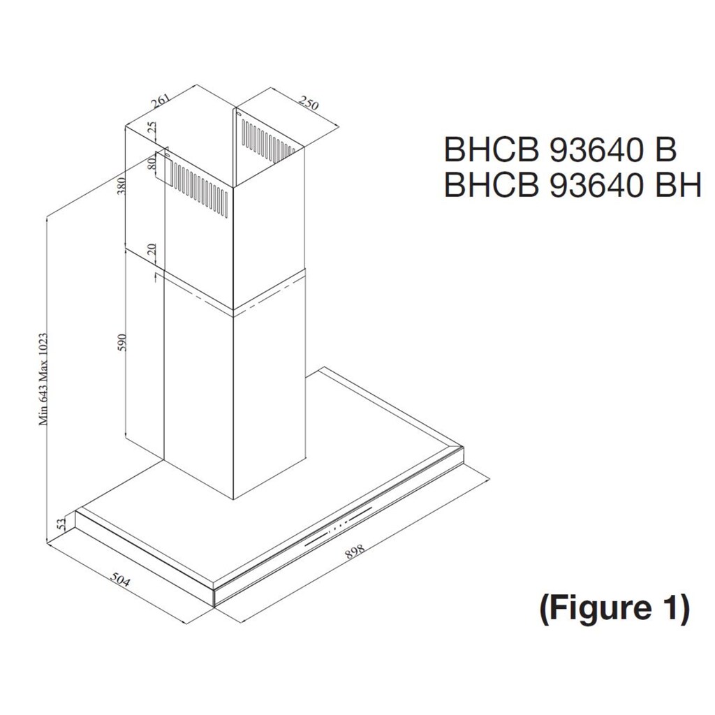 BEKO Wandhaube »BHCB93640BH«