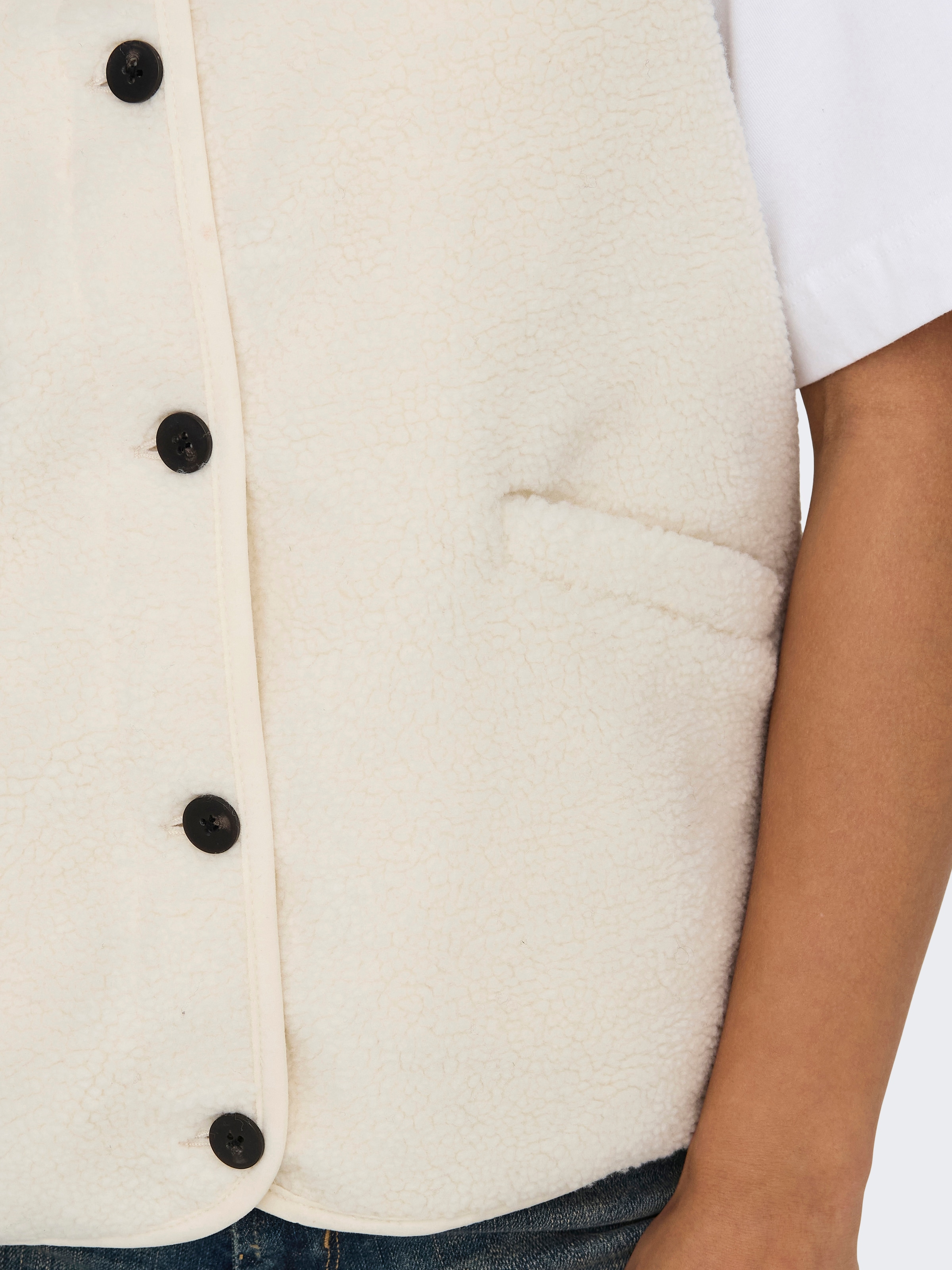 ONLY Plüschweste »ONLBABY LIFE TEDDY VEST PNT CS« Kunstfaser Plüsch