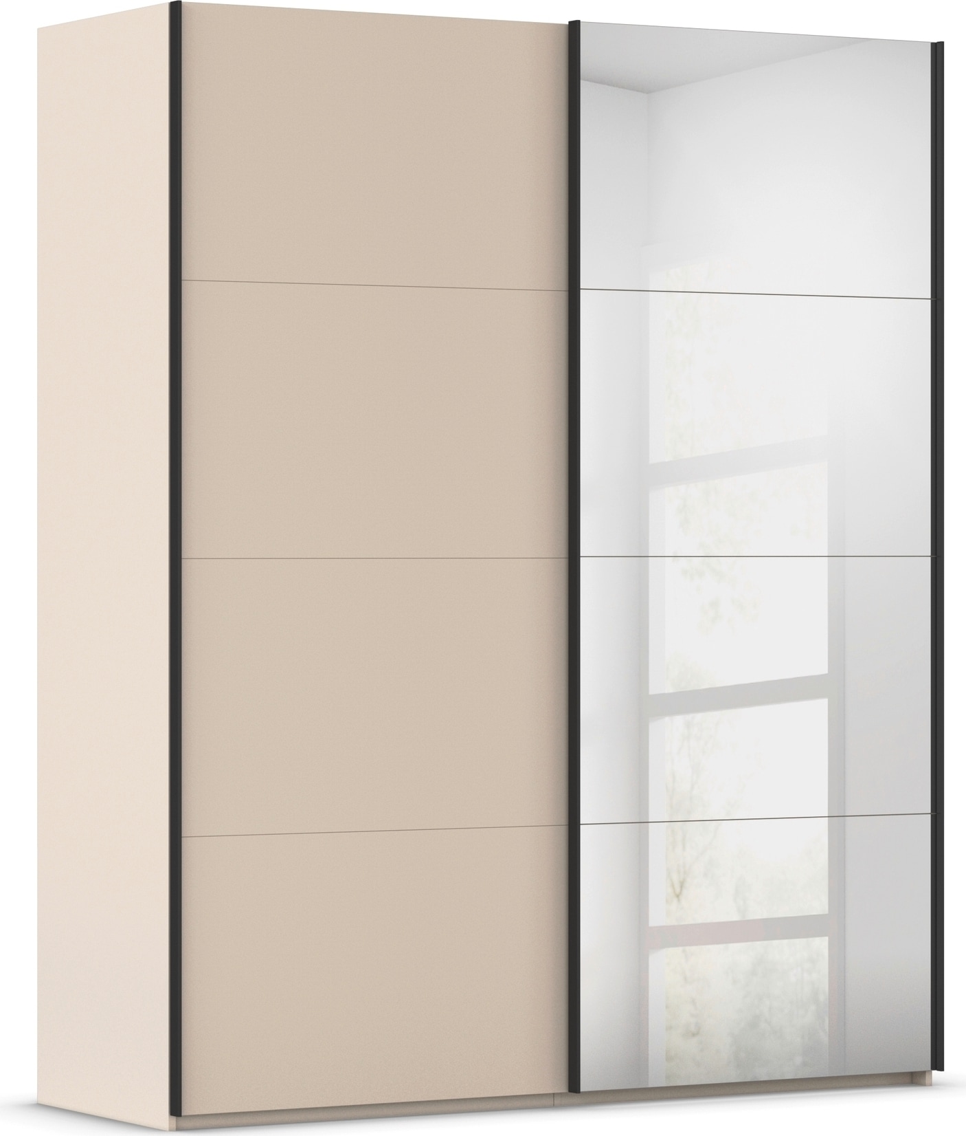 rauch "Kleiderschrank Schrank Garderobe Schlafzimmerschrank SCALE-FYRA" edle viergeteilte Türen mit Spiegel und vielen Farben MADE IN GERMANY