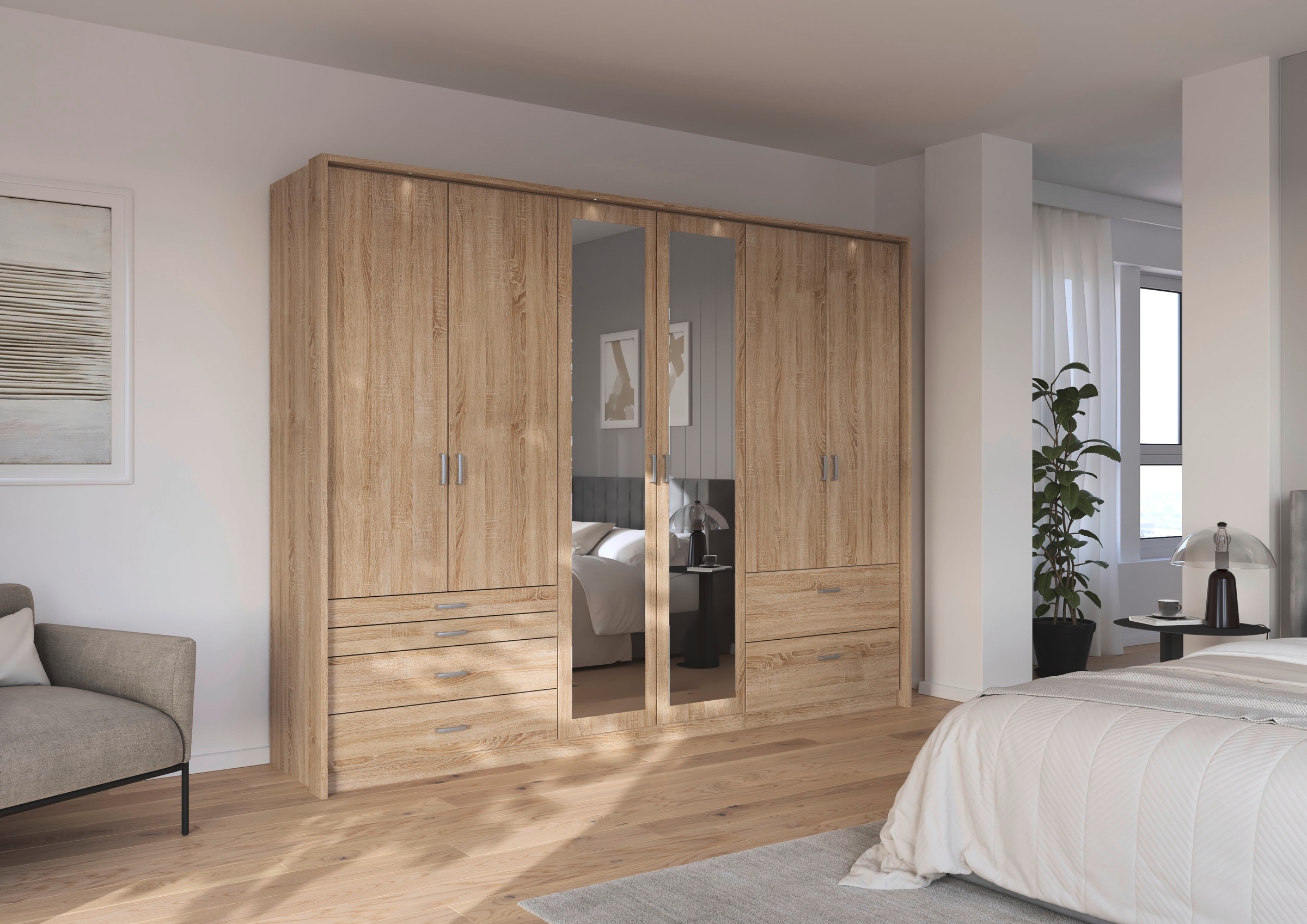 rauch Drehtürenschrank "Kleiderschrank Schrank Garderobe Wäscheschrank WILD günstig online kaufen