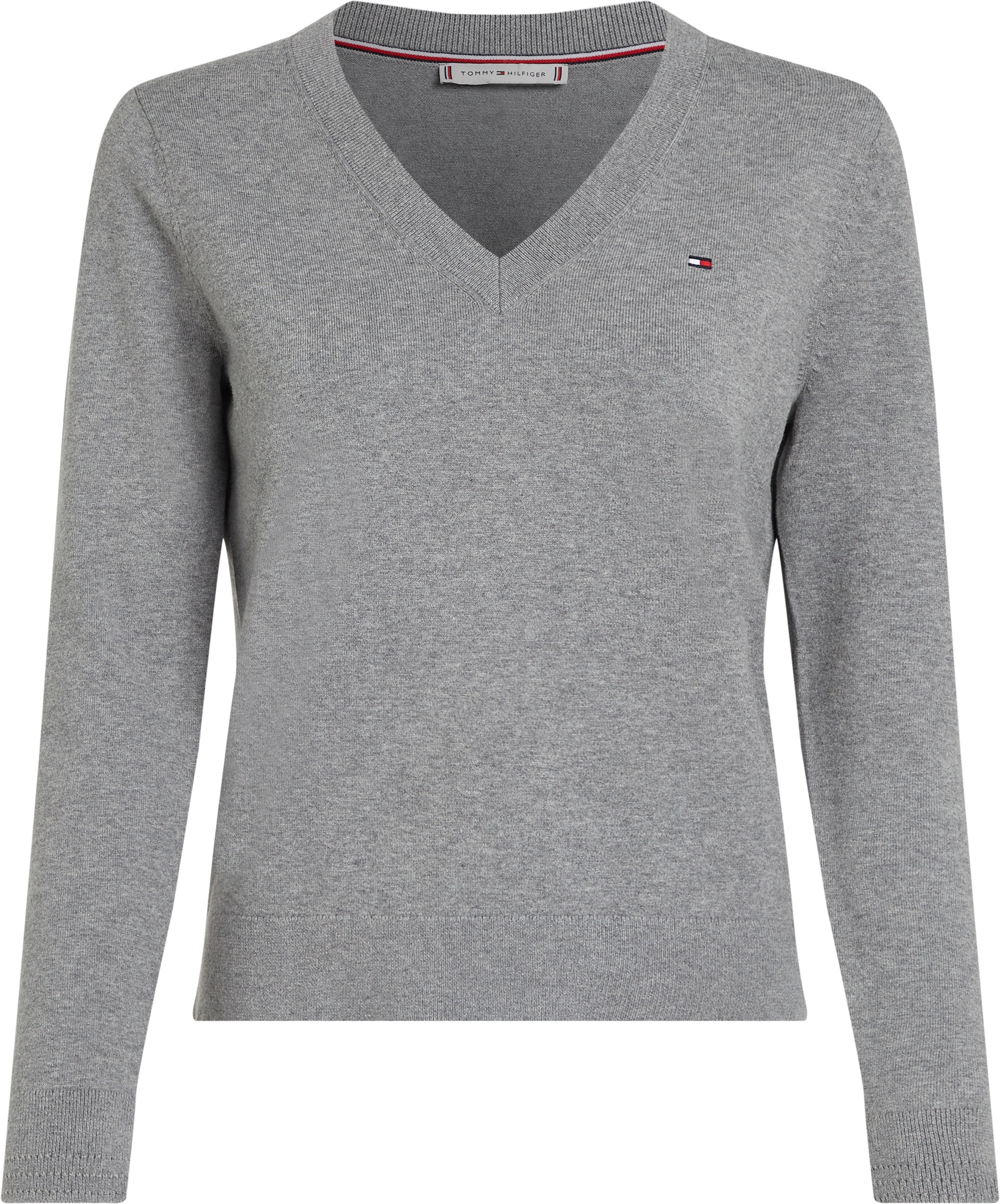 Tommy Hilfiger V-Ausschnitt-Pullover, mit Logo-Stickerei