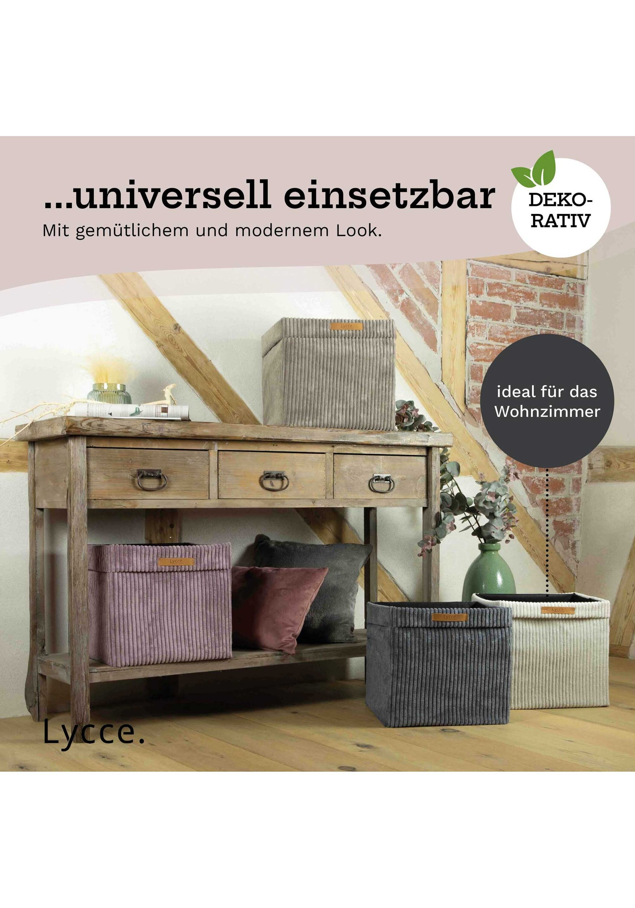 Lycce Aufbewahrungsbox »Aufbewahrungskorb Faltbare Aufbewahrungsbox Cord 2P 2er Pack«