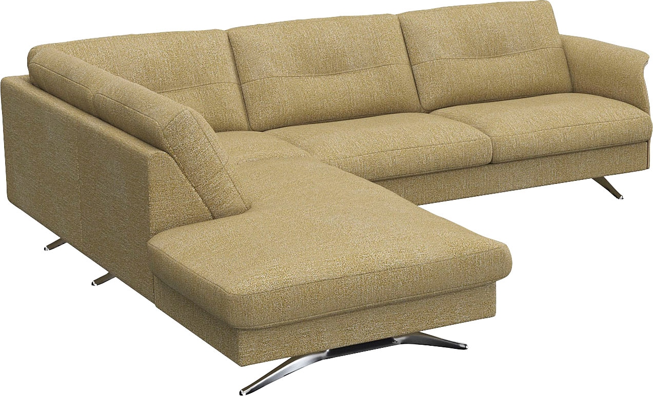 FLEXLUX Ecksofa »Glow, super bequem durch hochwertigem Sitzaufbau mit Federkern, L-Form«, Skandinavisches Design, In hochwertiger Verarbeitung