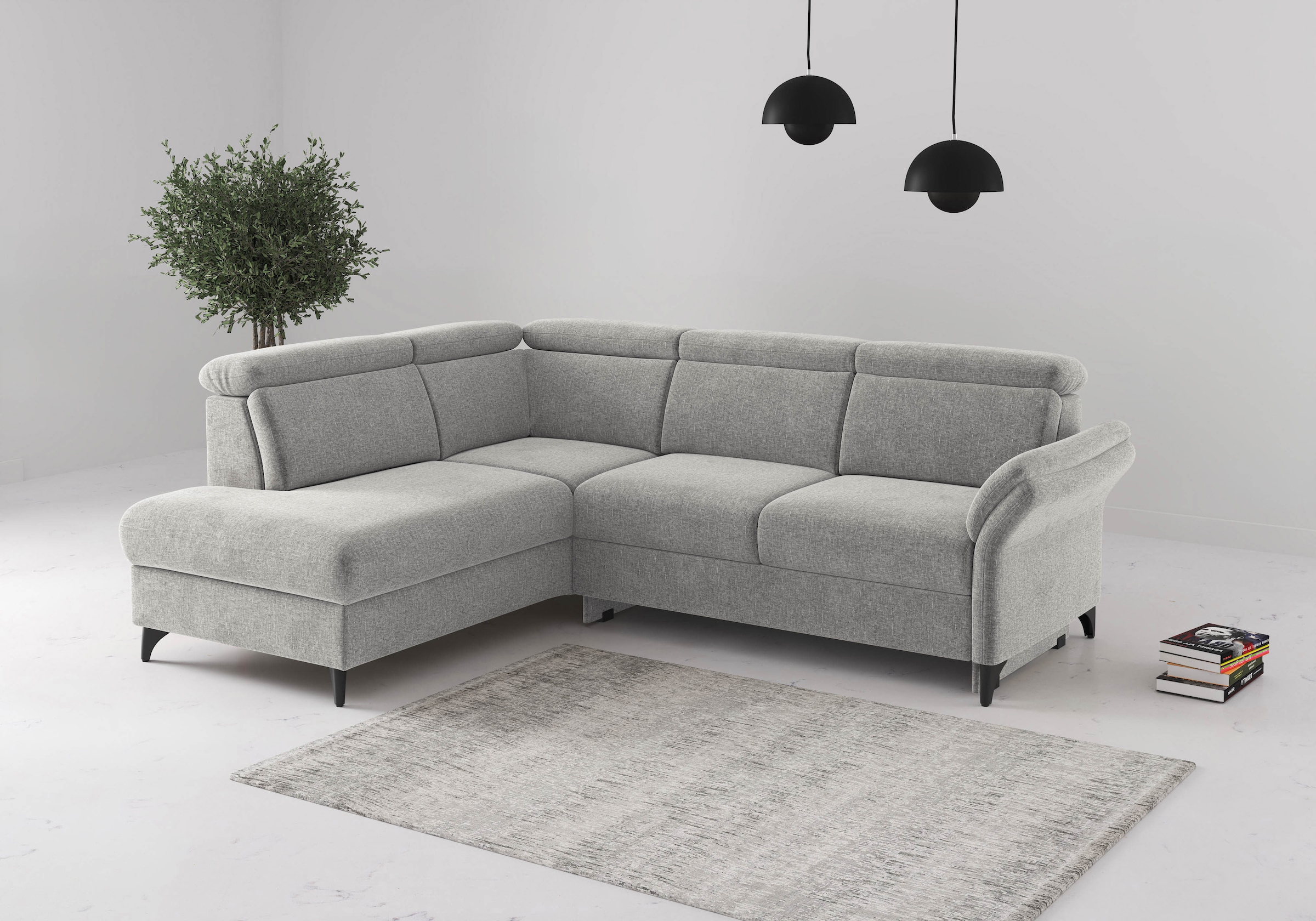 sit&more Ecksofa "Glendale, L-Form" inkl. Kopfteilverstellung, wahlweise mit Vorziehsitz und Bettkasten