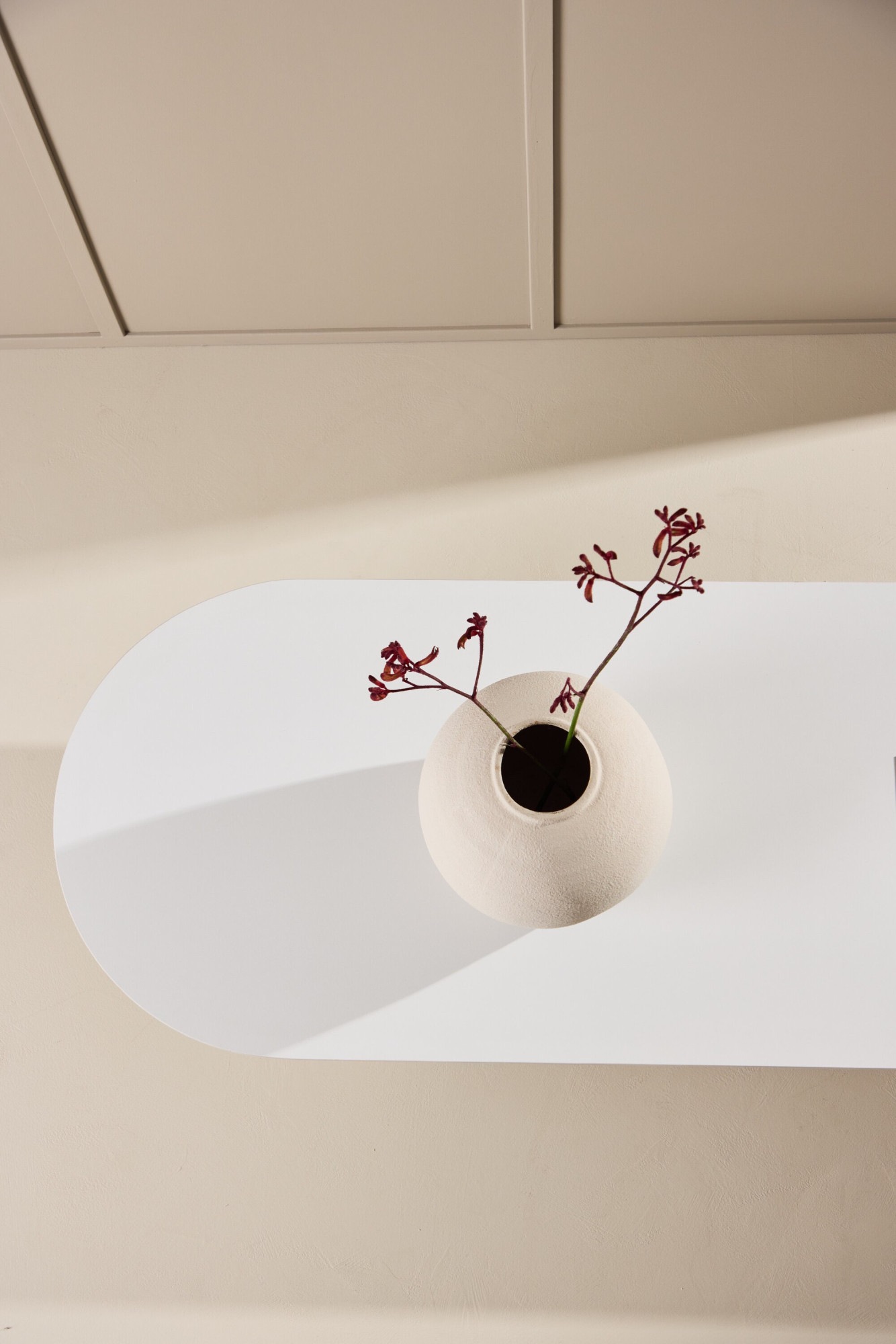 Venture Home Couchtisch »Narvik, ovaler Couchtisch 190 × 60 cm mit Sinterstein-Tischplatte« Sofatisch, MDF, 3D-Papier, sehr niedrig, rundliche Form, geräumig