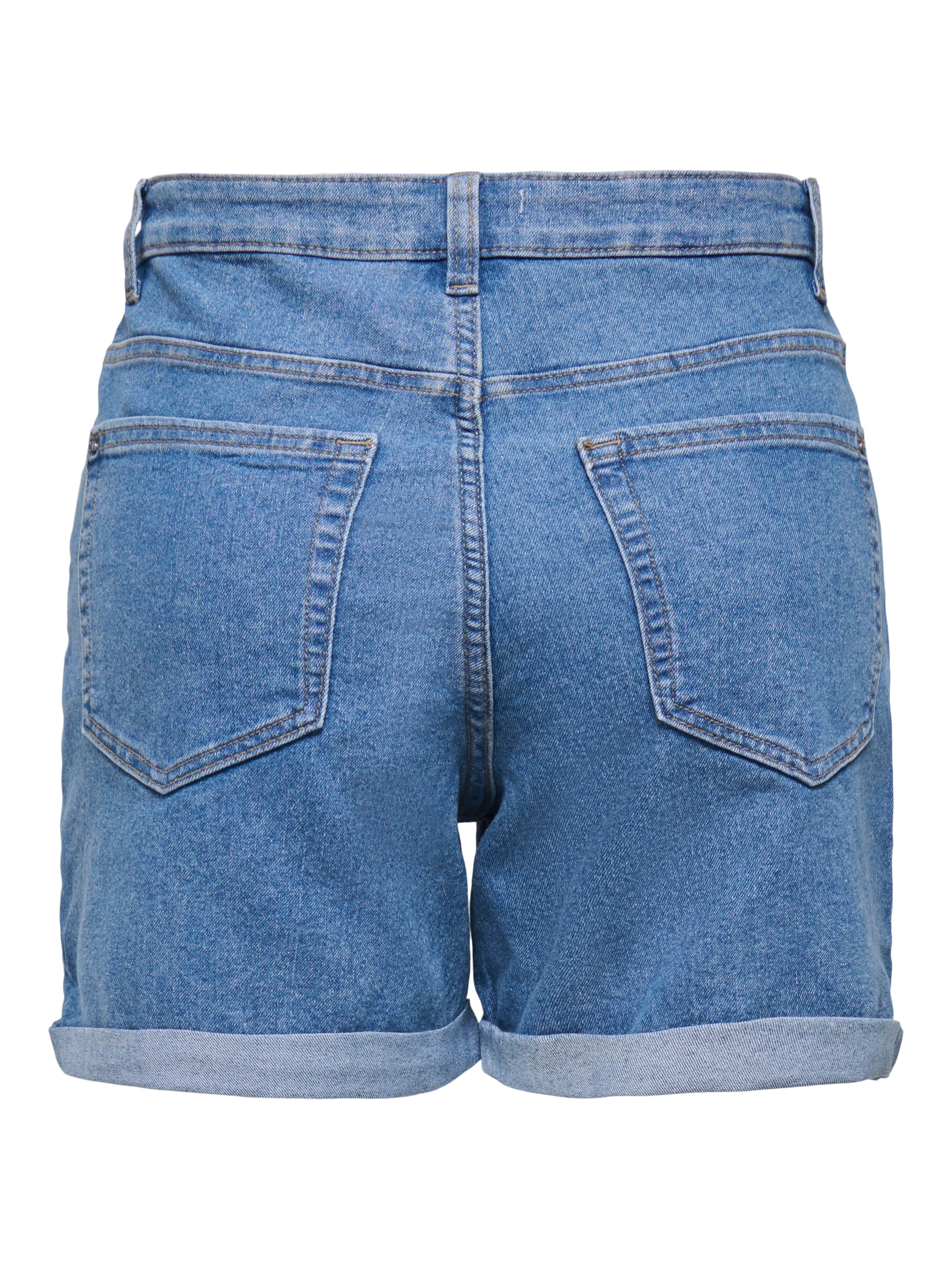 ONLY Jeansshorts »ONLLAURA HW FOLD UP SHORT BOX DNM« Baumwoll-Denim mit Stretch, regular fit, high waist