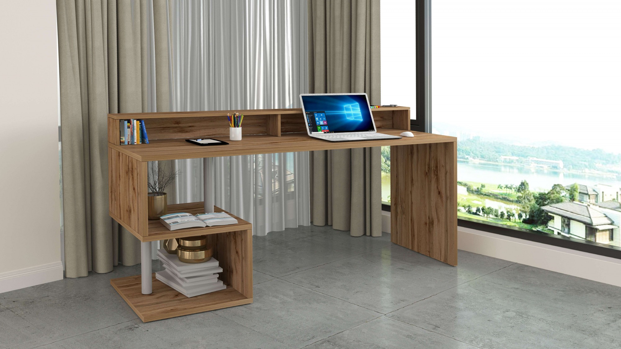 INOSIGN Schreibtisch »Esse, modernes Design«, in verschiedenen Breiten, mit und ohne Monitoraufsatz, Made in Italy
