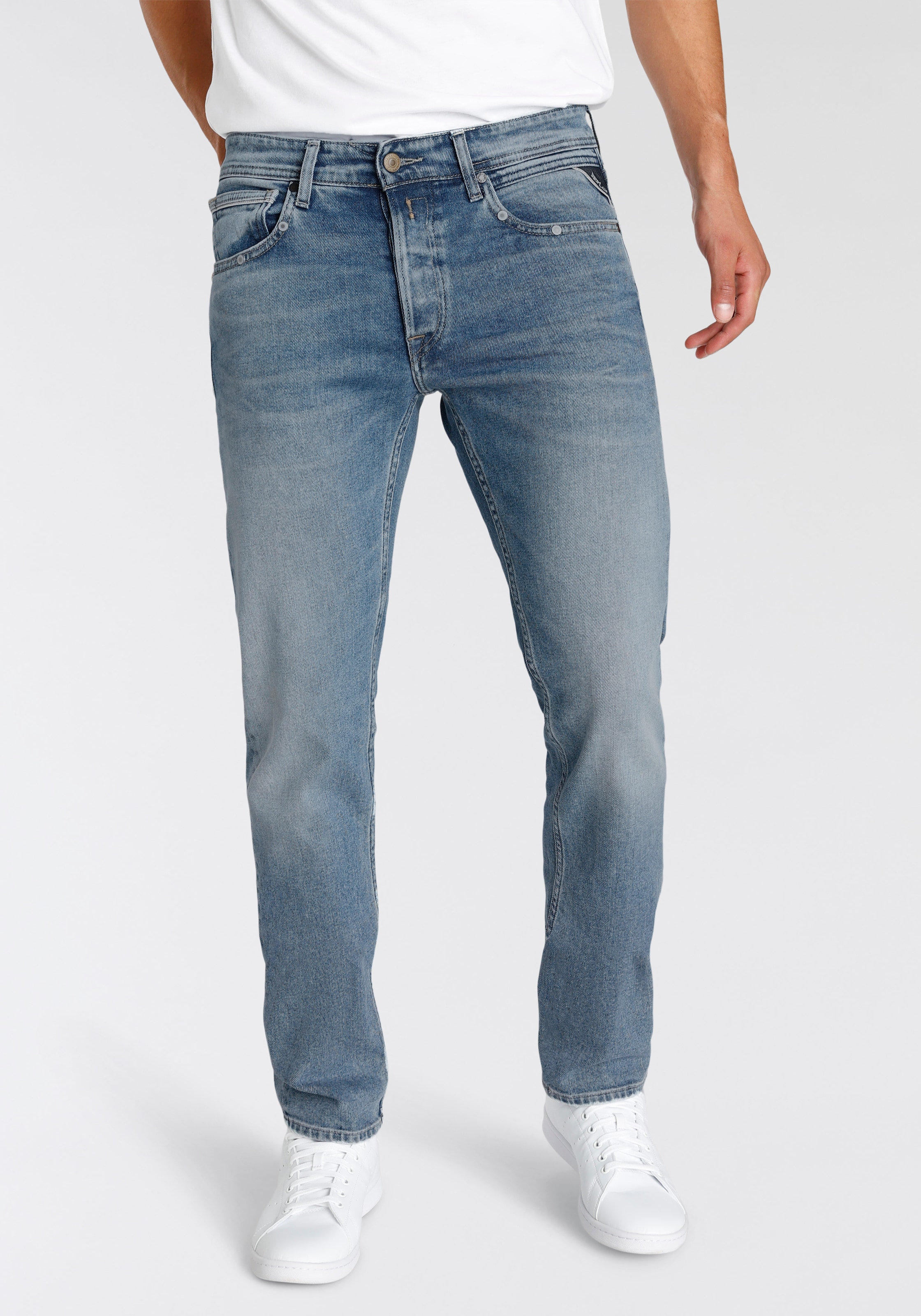 Replay Straight-Jeans "GROVER", in vielen verschiedenen Waschungen, mit Stretch